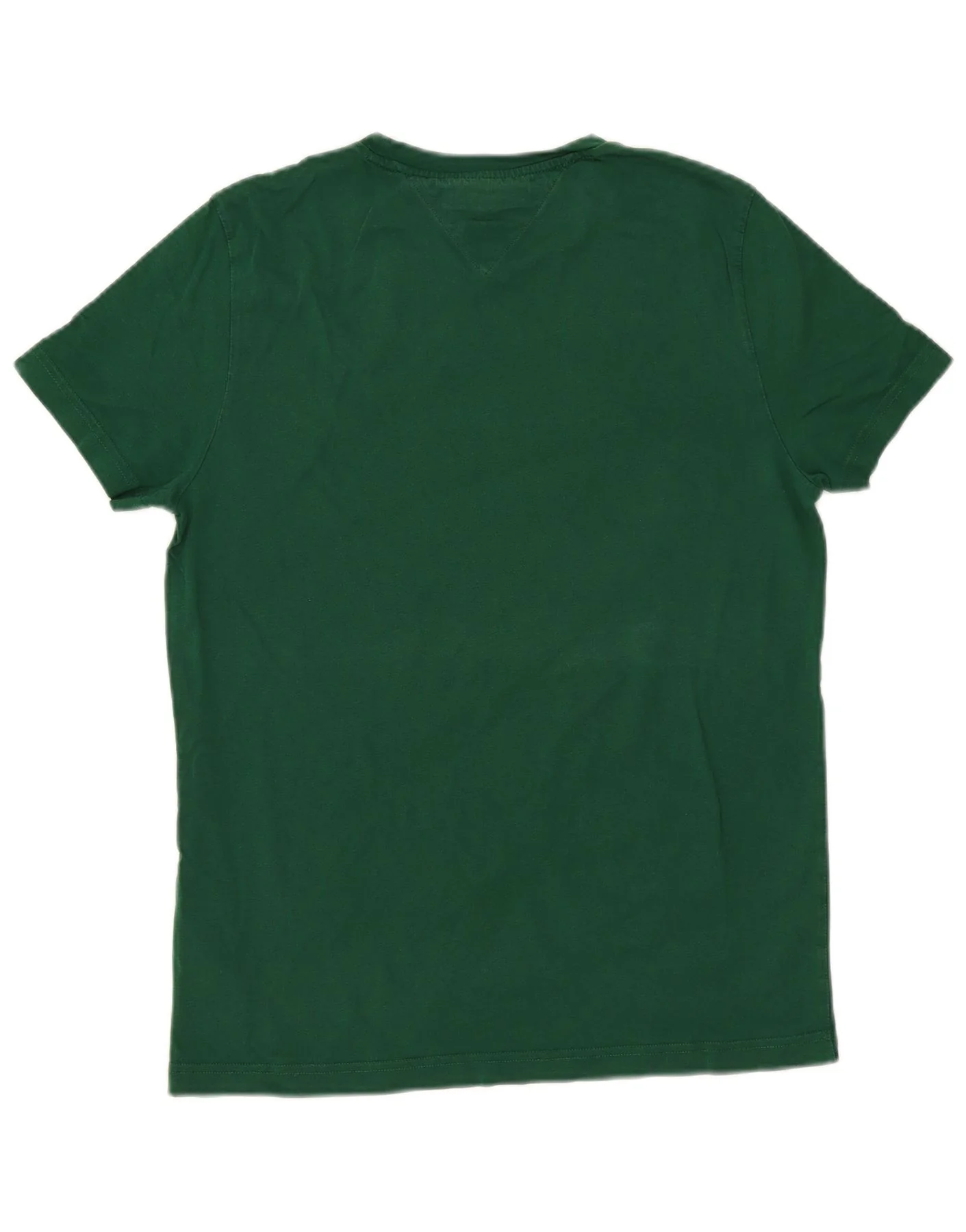 Tommy Hilfiger Mens Slim Fit Graphic T-Shirt Top Medium Green Cotton - Image 2