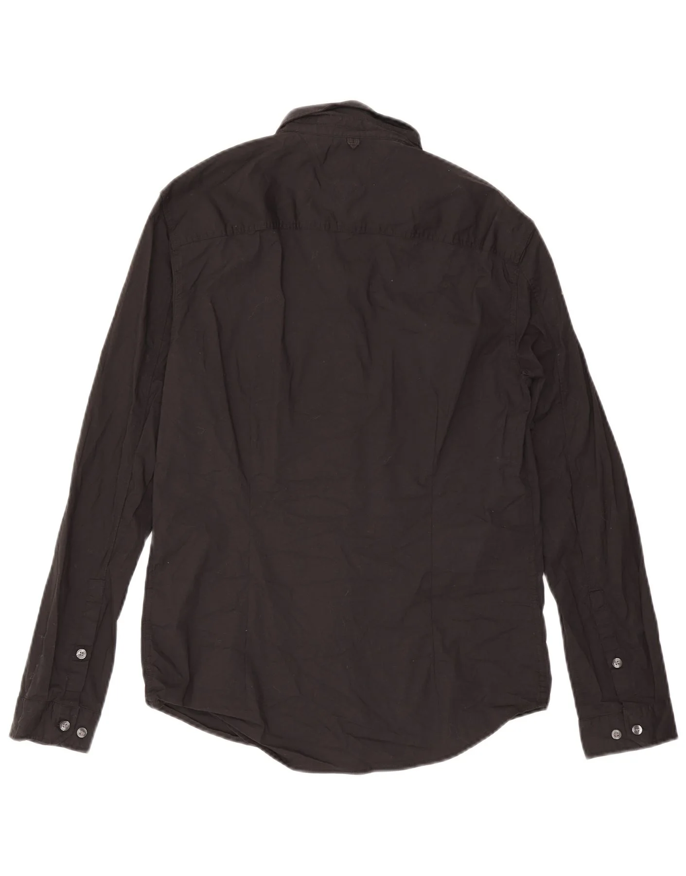 Tommy Hilfiger Mens Slim Fit Shirt Large Black Cotton - Image 2