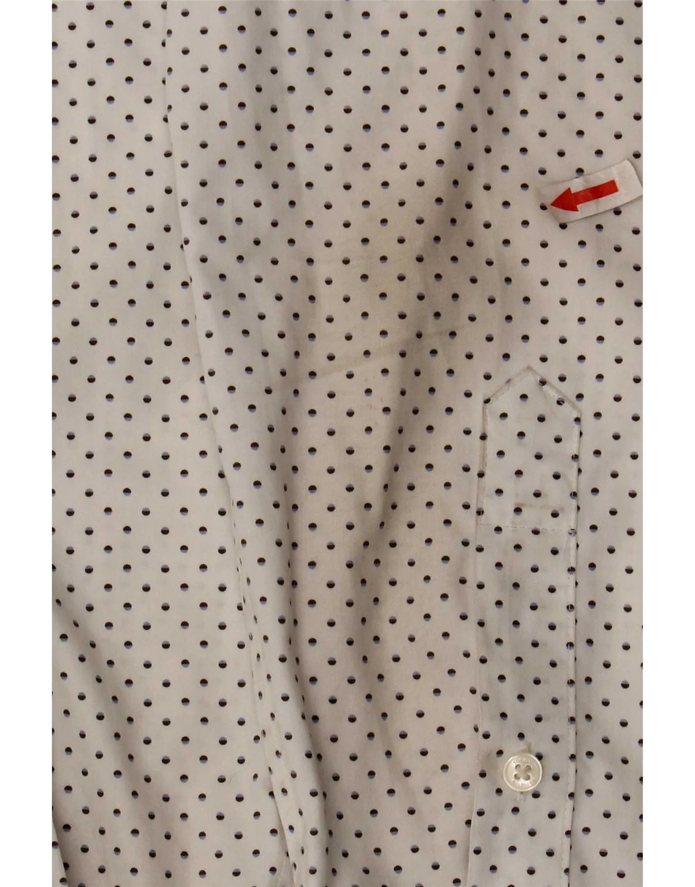 Tommy Hilfiger Mens Slim Fit Shirt Size 16 Large White Spotted - Image 3