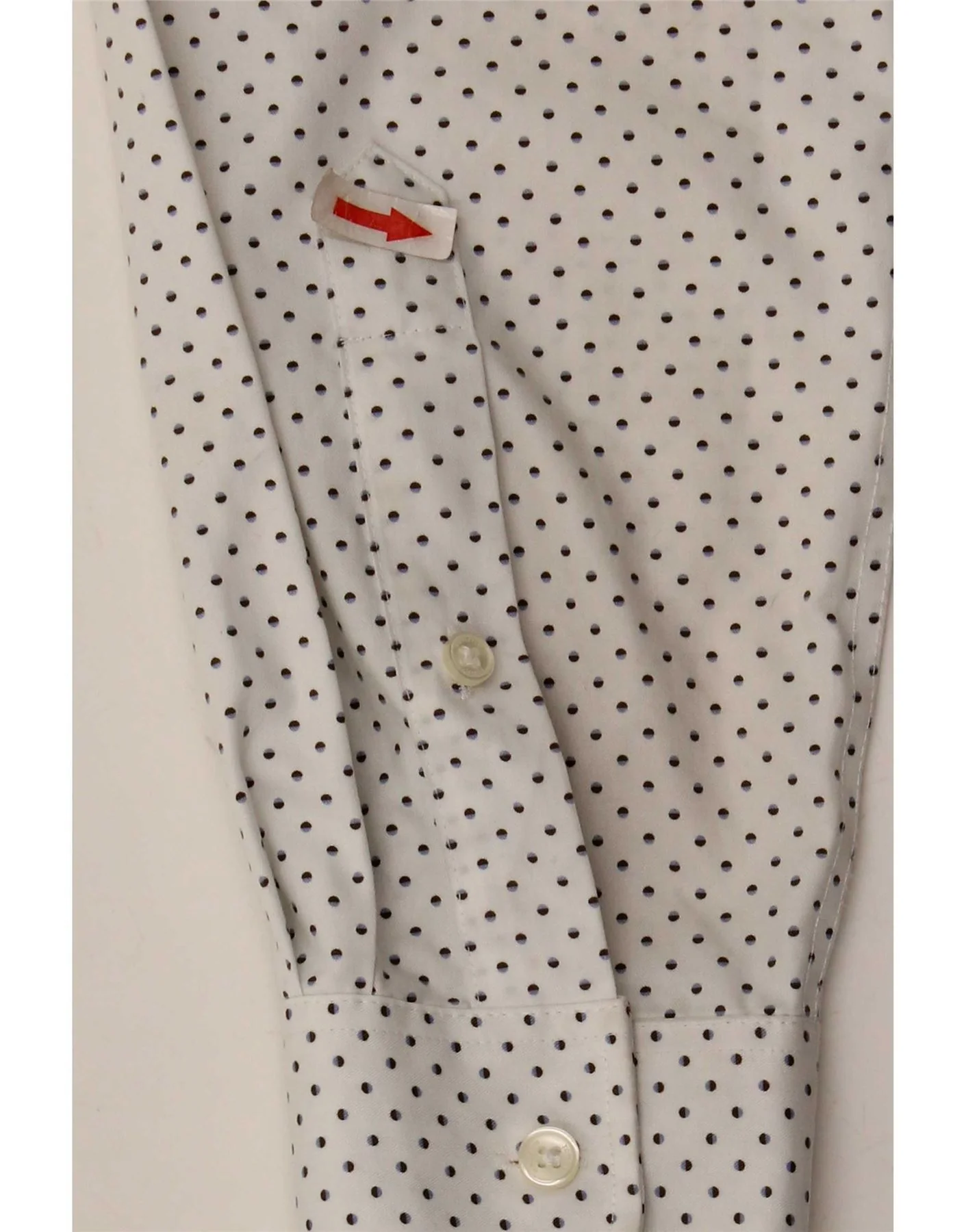 Tommy Hilfiger Mens Slim Fit Shirt Size 16 Large White Spotted - Image 4