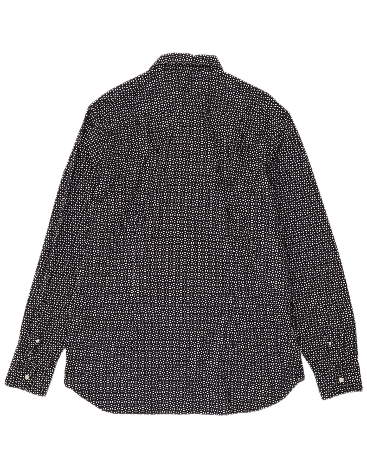 Tommy Hilfiger Mens Slim Fit Shirt XL Black Spotted Cotton - Image 2