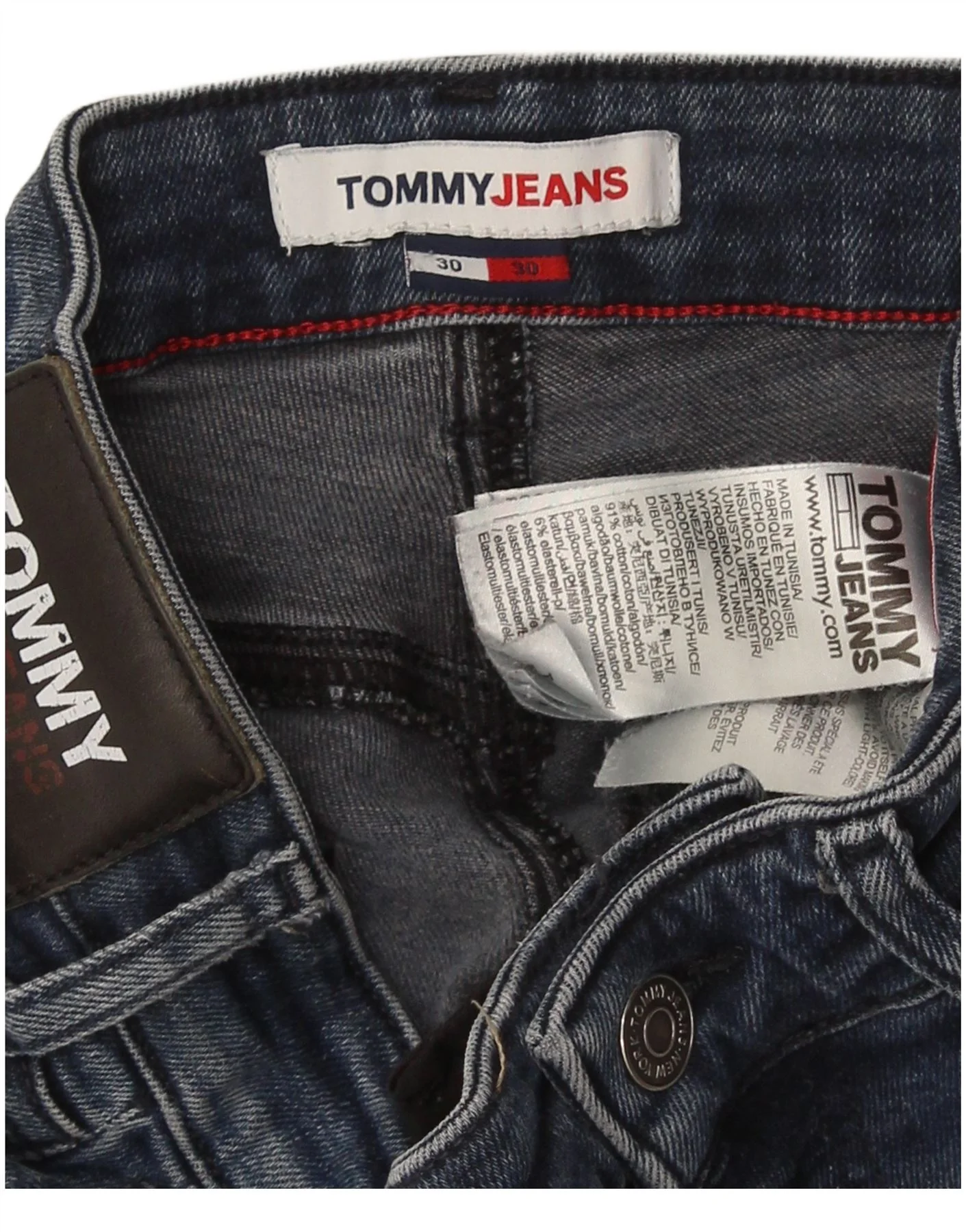 Tommy Hilfiger Mens Slim Jeans W30 L30 Blue Cotton - Image 4