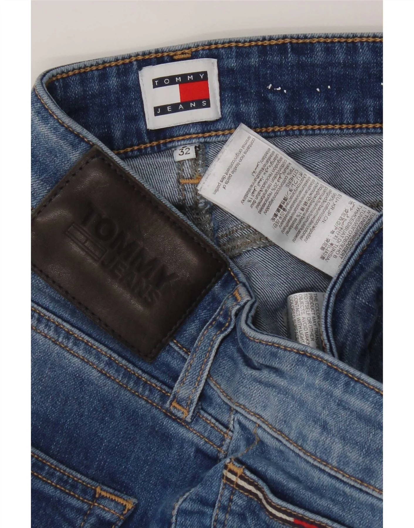Tommy Hilfiger Mens Slim Jeans W32 L32 Blue Cotton - Image 3