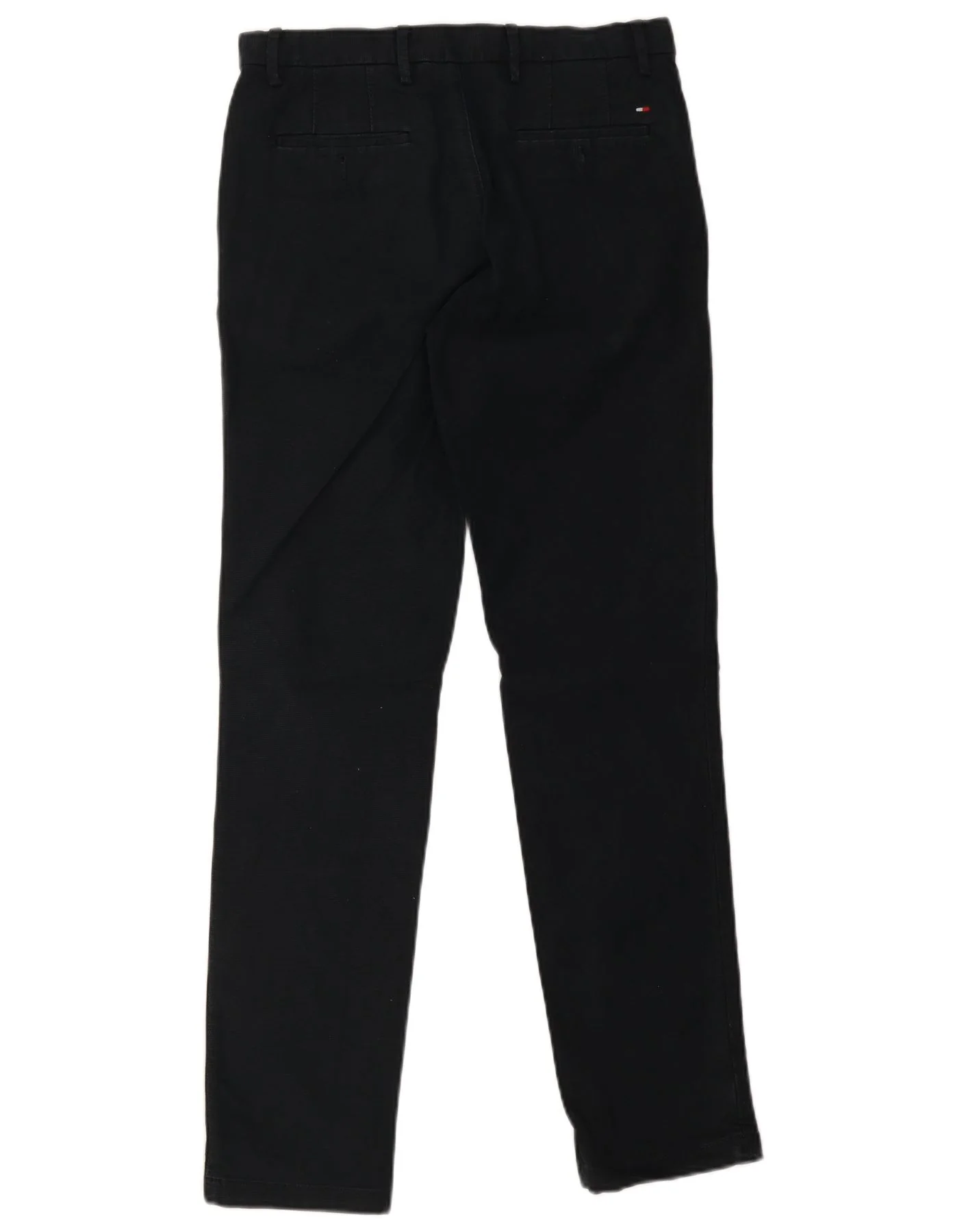 Tommy Hilfiger Mens Straight Chino Trousers W30 L32 Navy Blue Cotton - Image 2