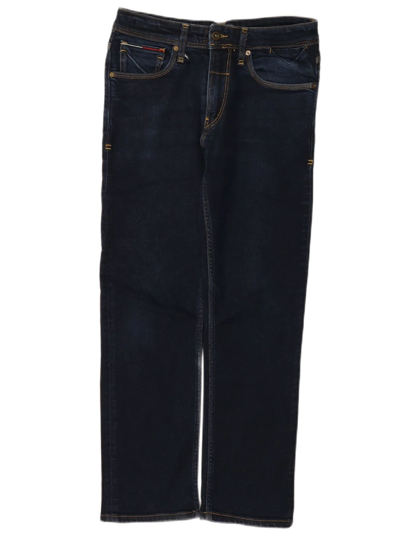 Tommy Hilfiger Mens Straight Jeans W32 L28 Navy Blue Cotton