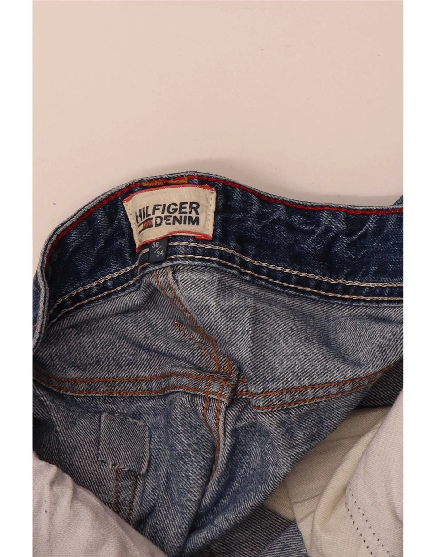 Tommy Hilfiger Mens Straight Jeans W36 L34 Blue Cotton - Image 3