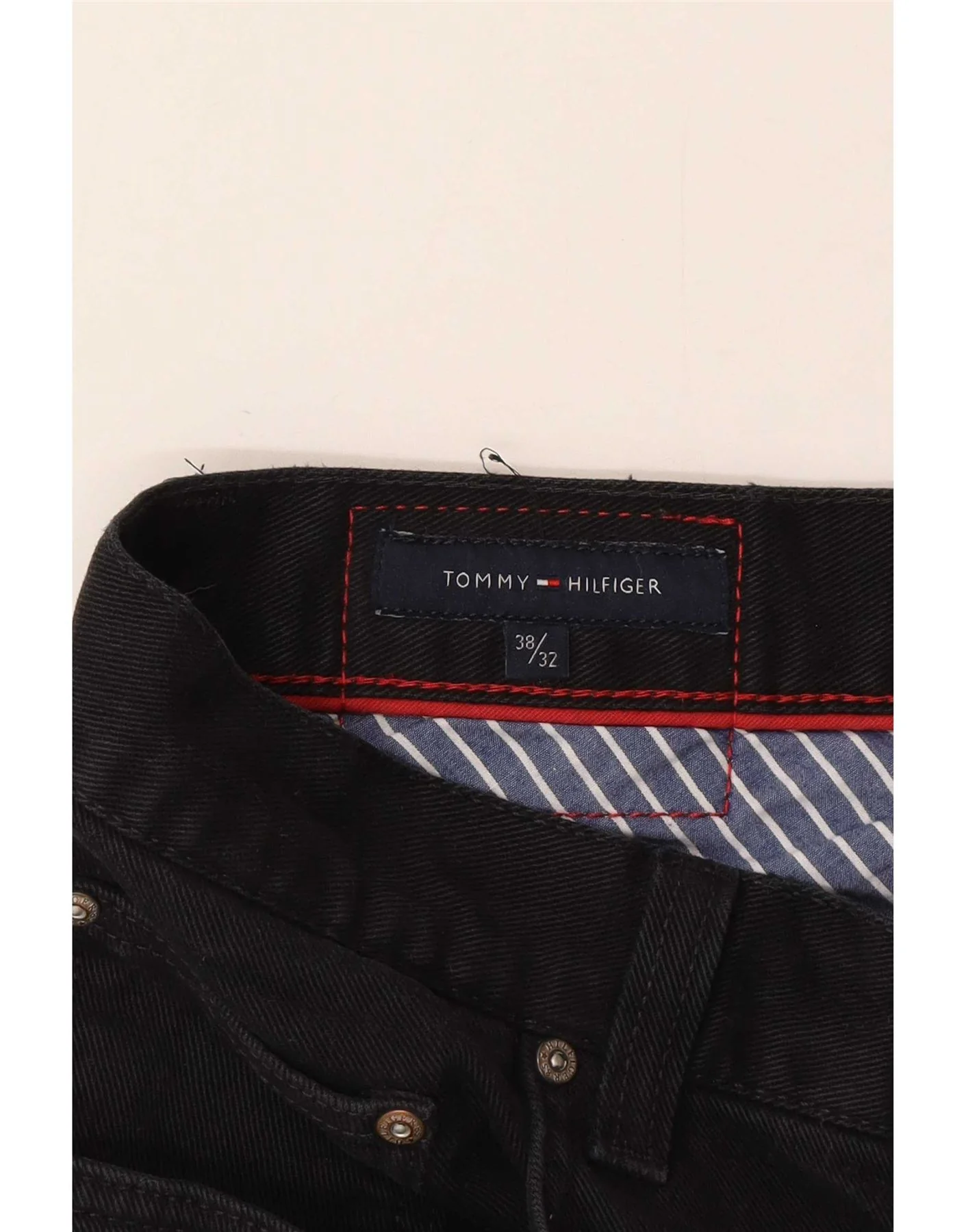 Tommy Hilfiger Mens Straight Jeans W38 L32 Black - Image 3