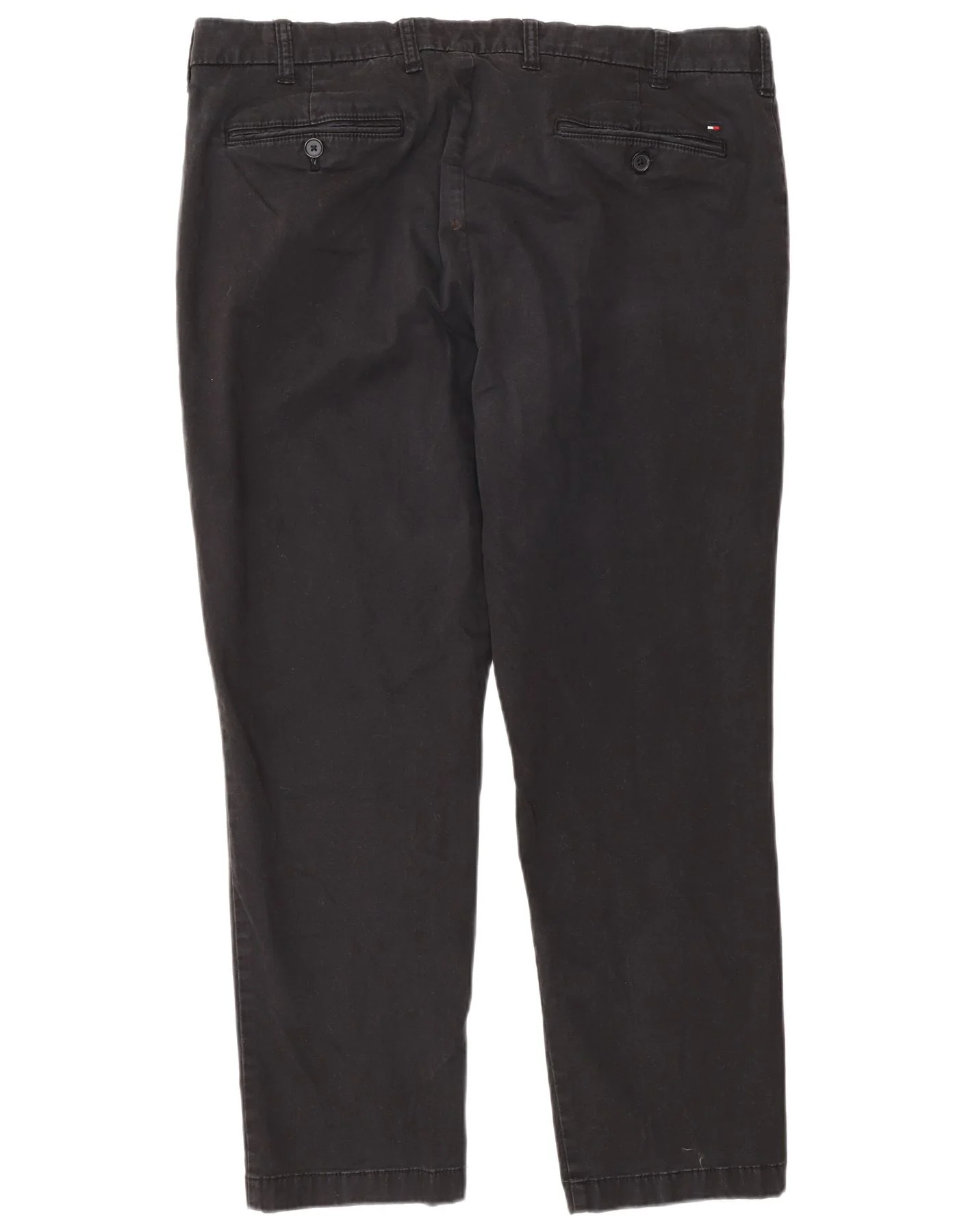 Tommy Hilfiger Mens Stretch Slim Fit Chino Trousers W38 L30 Black Cotton - Image 2