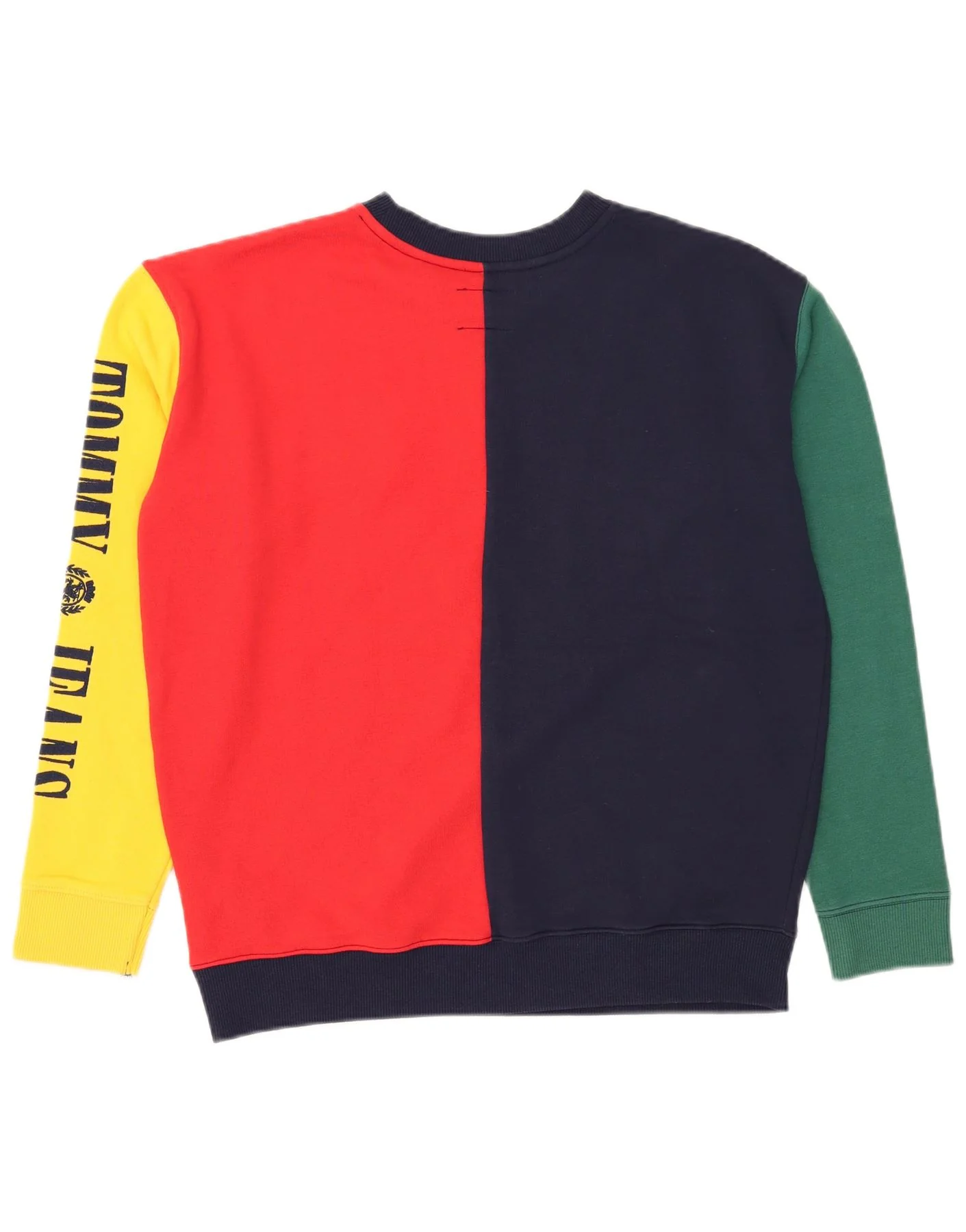 Tommy Hilfiger Mens Sweatshirt Jumper Medium Multicoloured Colourblock - Image 2