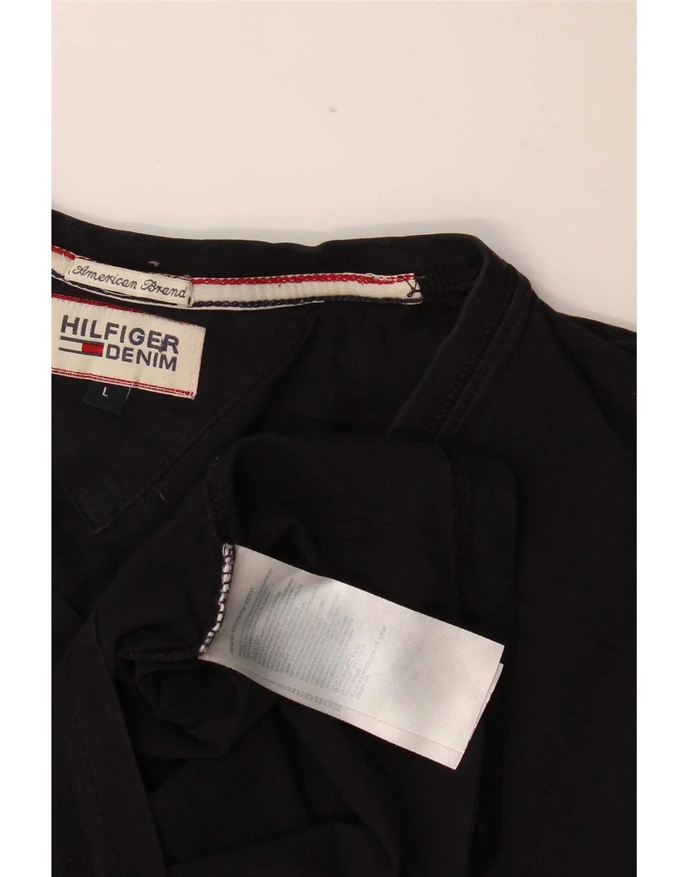 Tommy Hilfiger Mens T-Shirt Top Large Black Cotton - Image 3