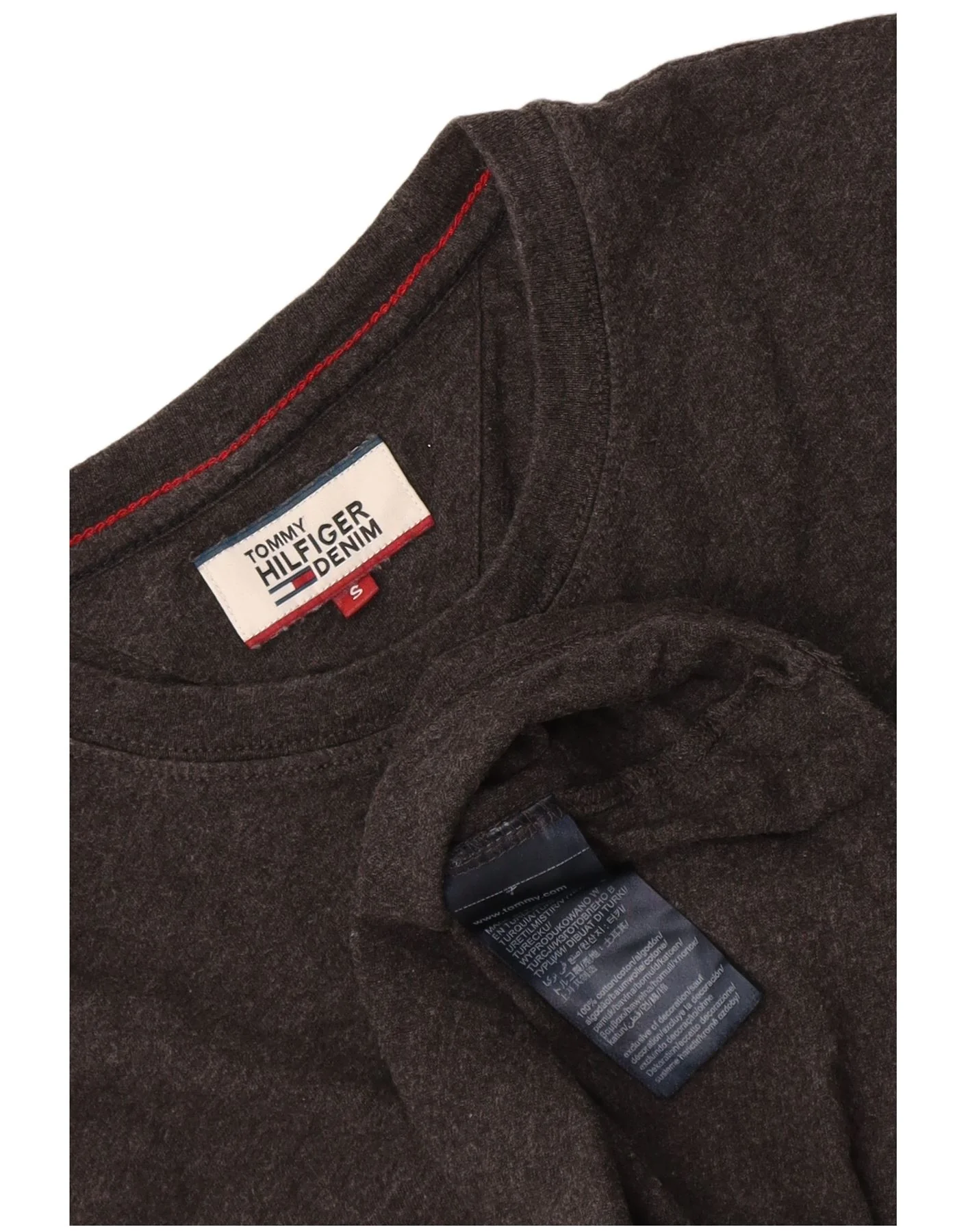 Tommy Hilfiger Mens T-Shirt Top Small Grey Cotton - Image 3