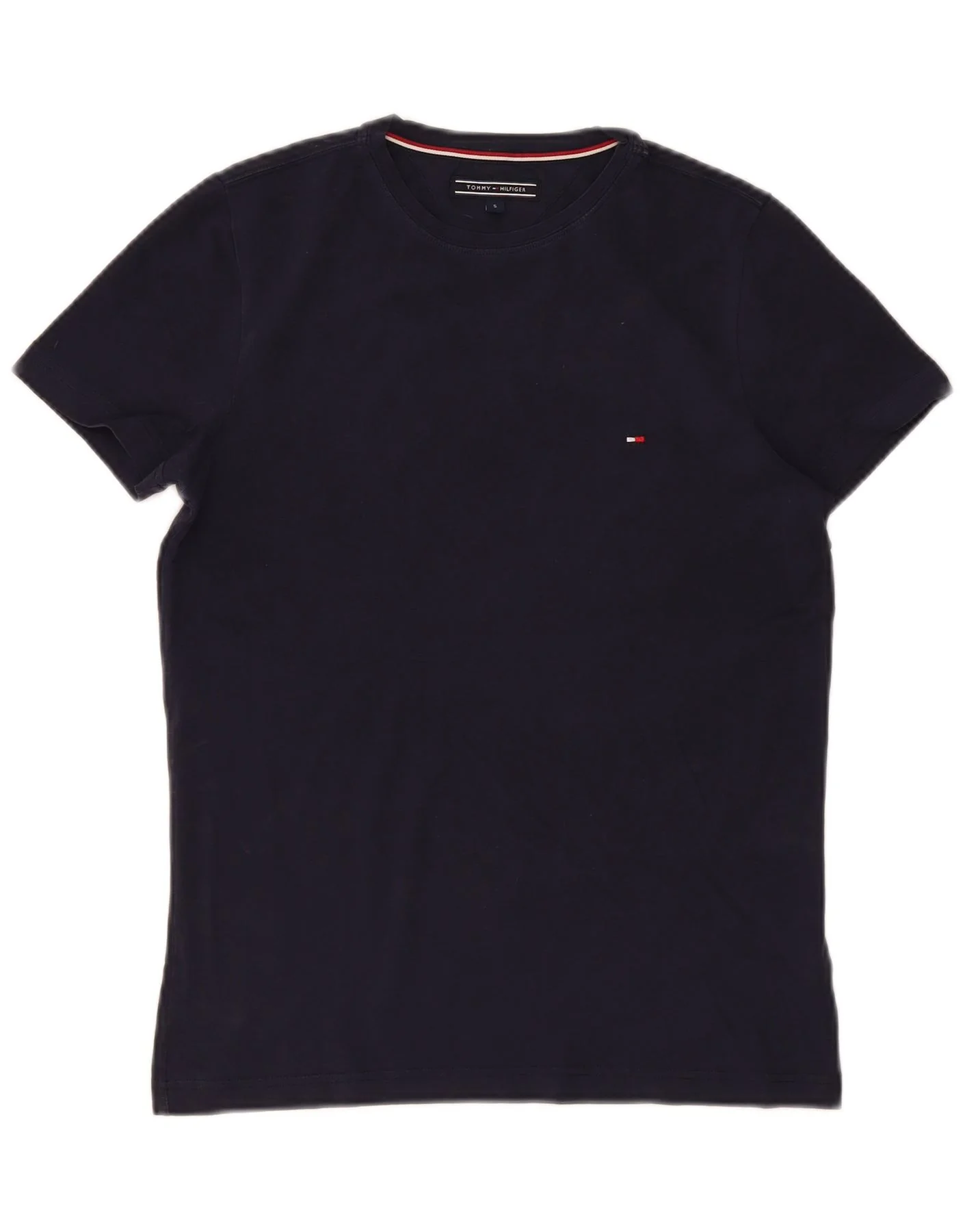 Tommy Hilfiger Mens T-Shirt Top Small Navy Blue Cotton