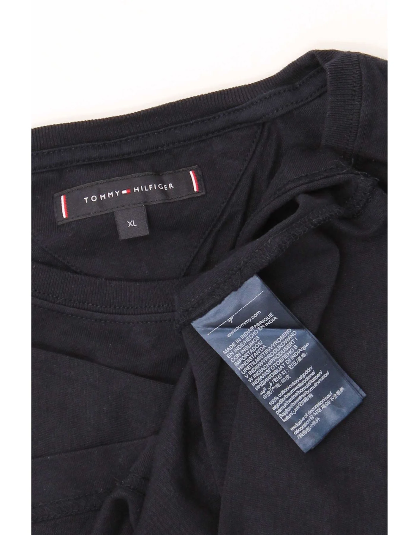 Tommy Hilfiger Mens T-Shirt Top XL Navy Blue Cotton - Image 3