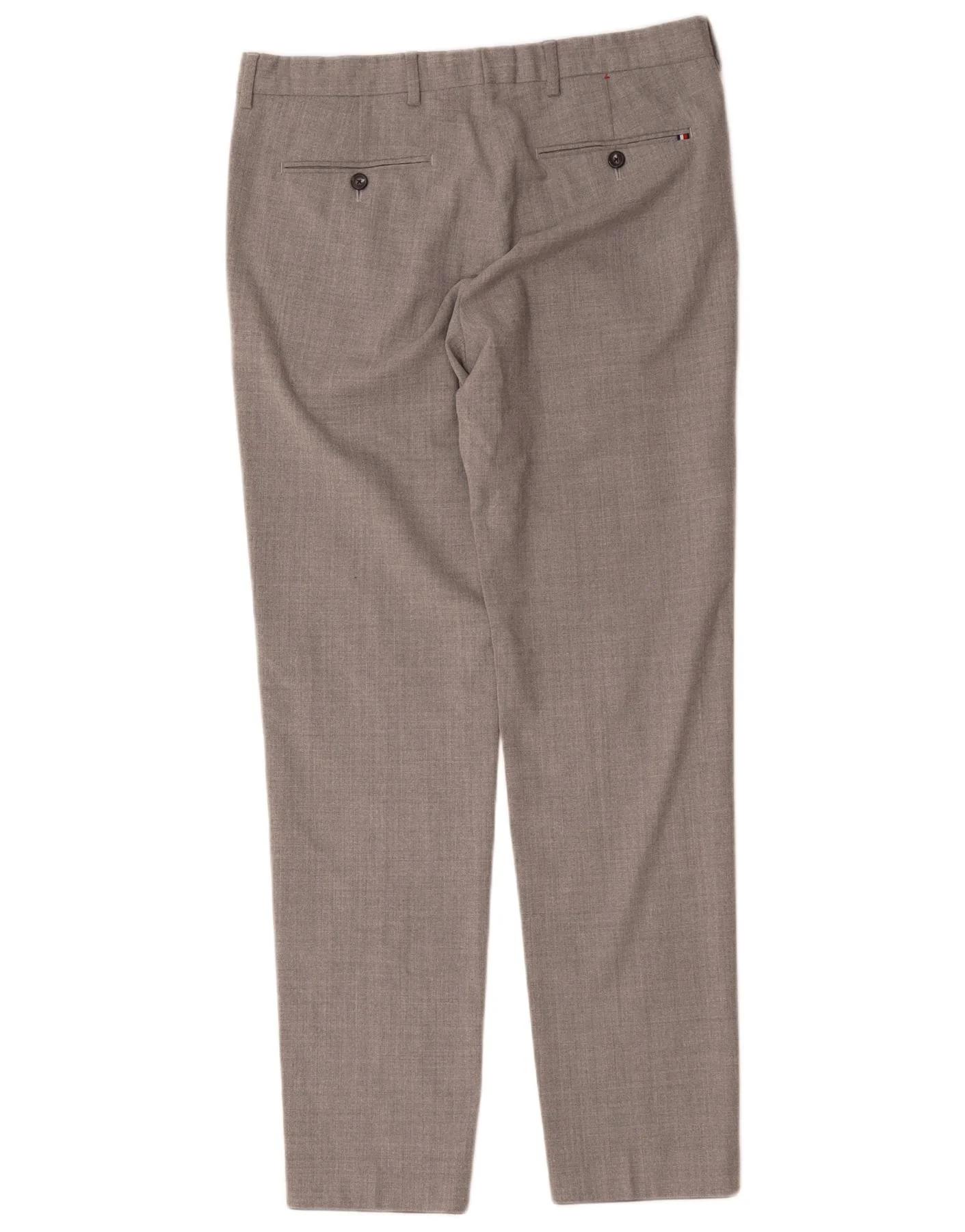 Tommy Hilfiger Mens Tailored Fit Casual Trousers EU 48 Medium W34 L32 Grey - Image 2