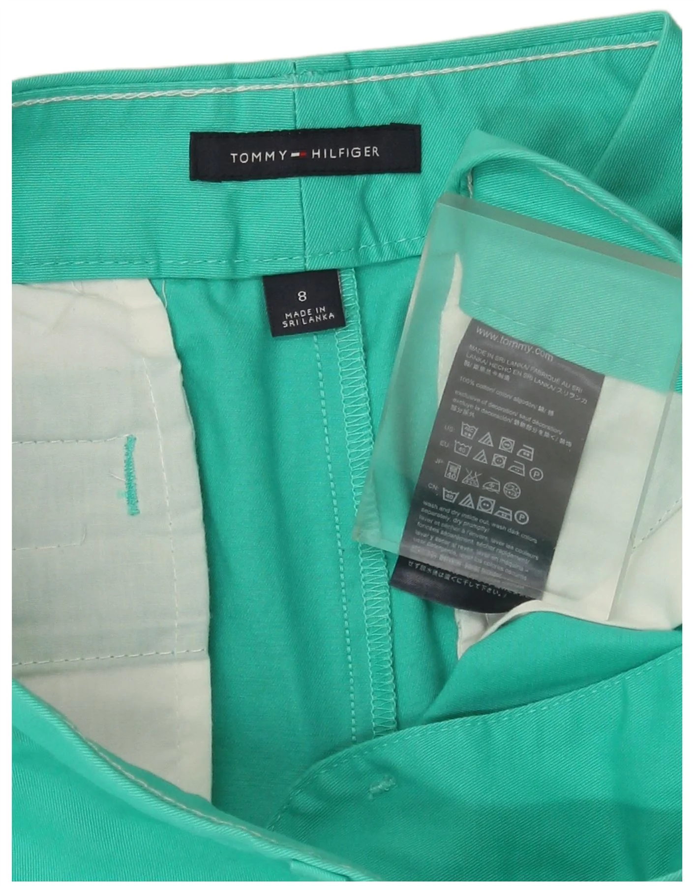 Tommy Hilfiger Womens Chino Shorts US 8 Medium W32 Green Cotton - Image 3
