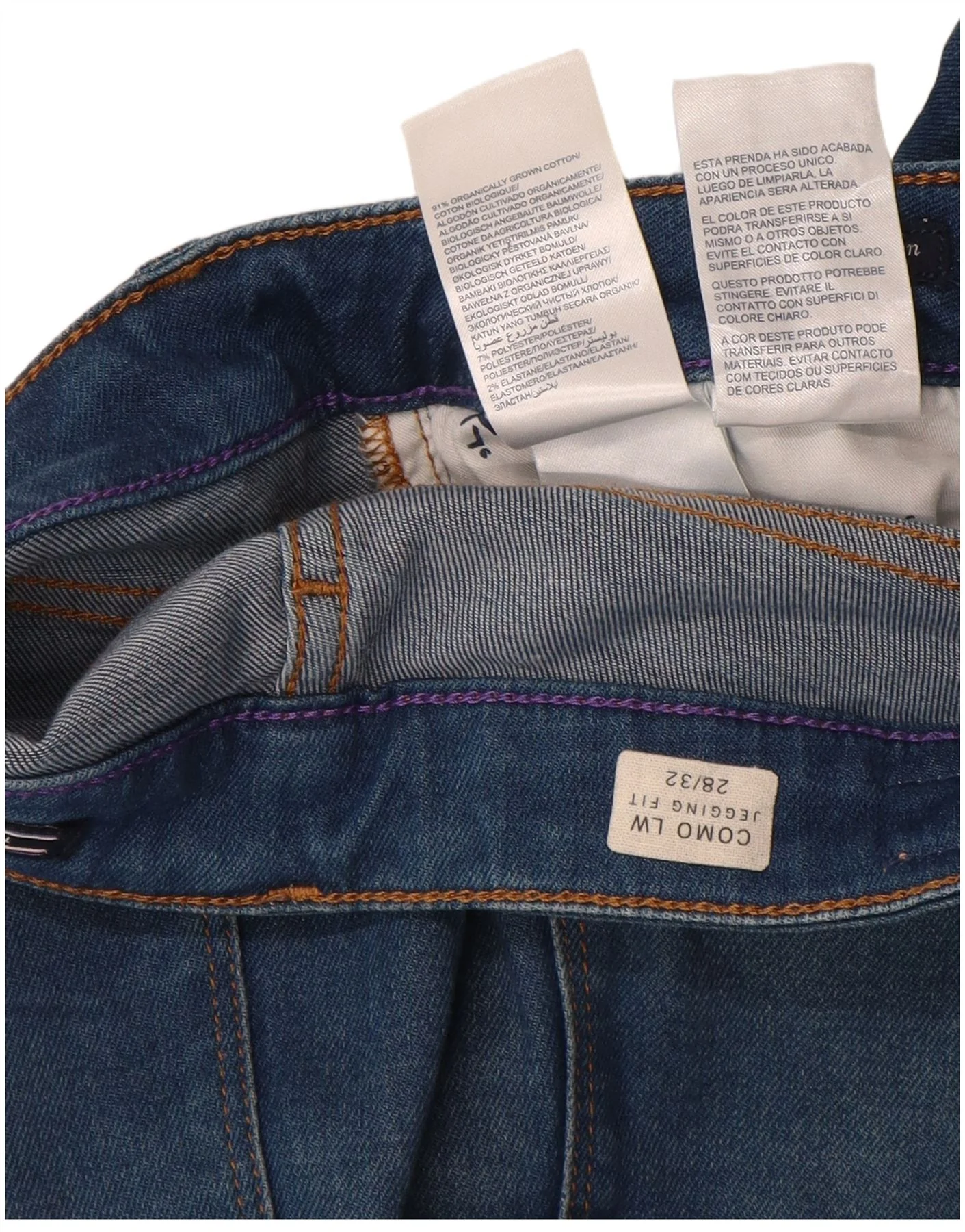 Tommy Hilfiger Womens Como LW Jegging Jeans W28 L29 Blue Cotton - Image 3
