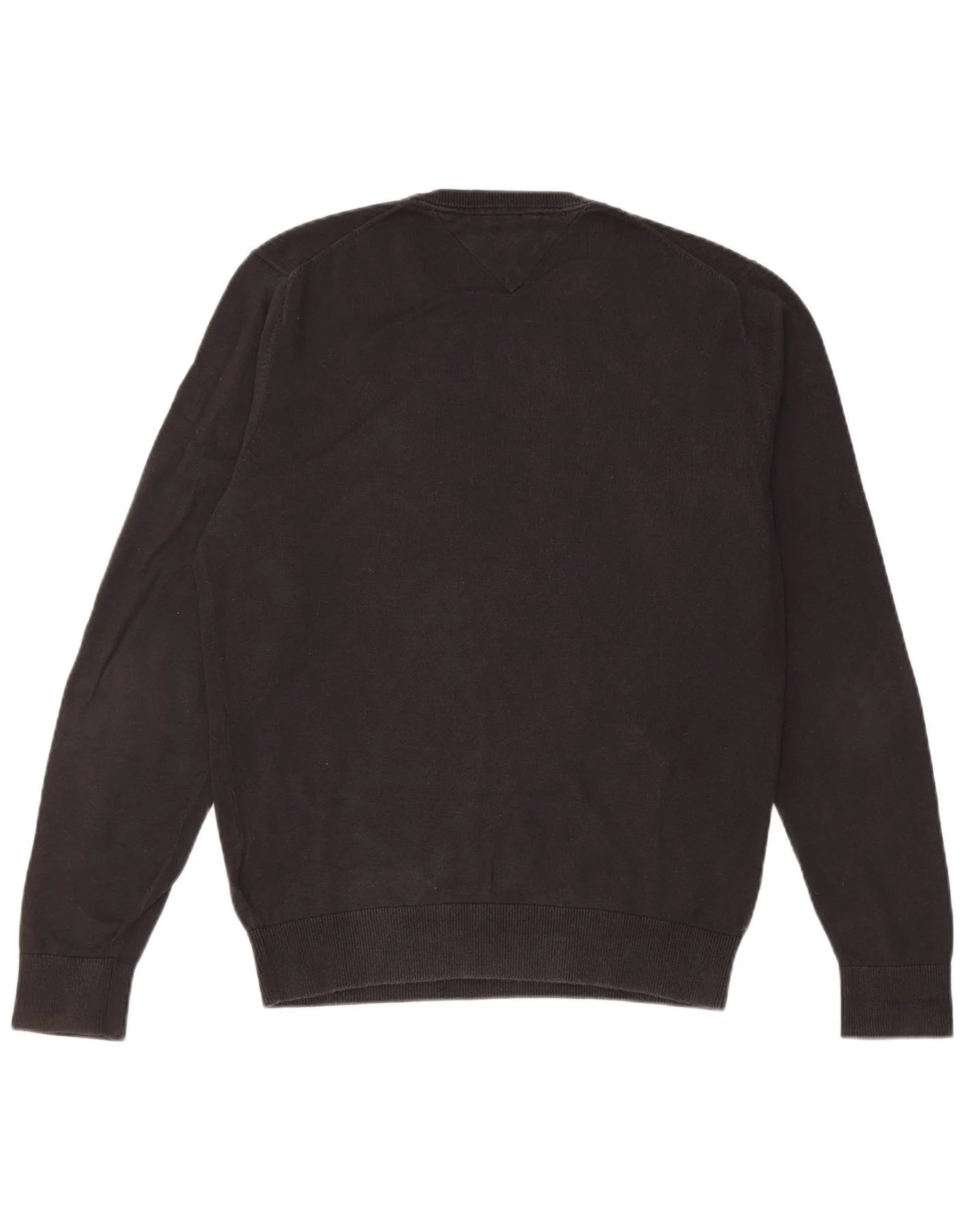 Tommy Hilfiger Womens Crew Neck Jumper Sweater Small Black Cotton - Image 2