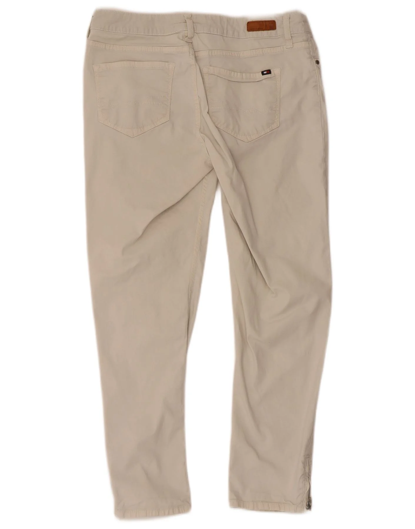 Tommy Hilfiger Womens Cropped Trousers US 8 Medium W30 L25 White Cotton - Image 2