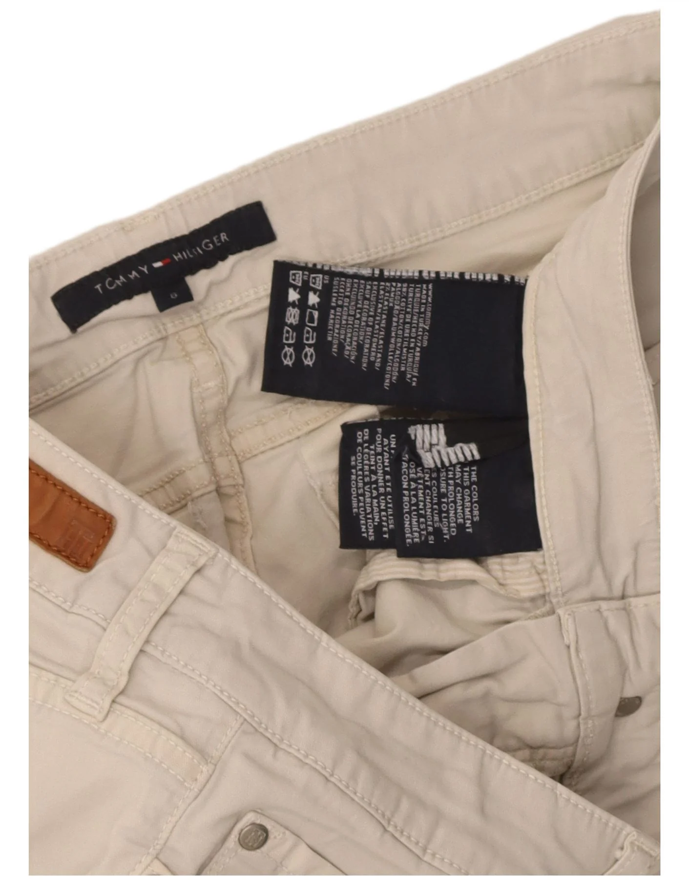Tommy Hilfiger Womens Cropped Trousers US 8 Medium W30 L25 White Cotton - Image 3
