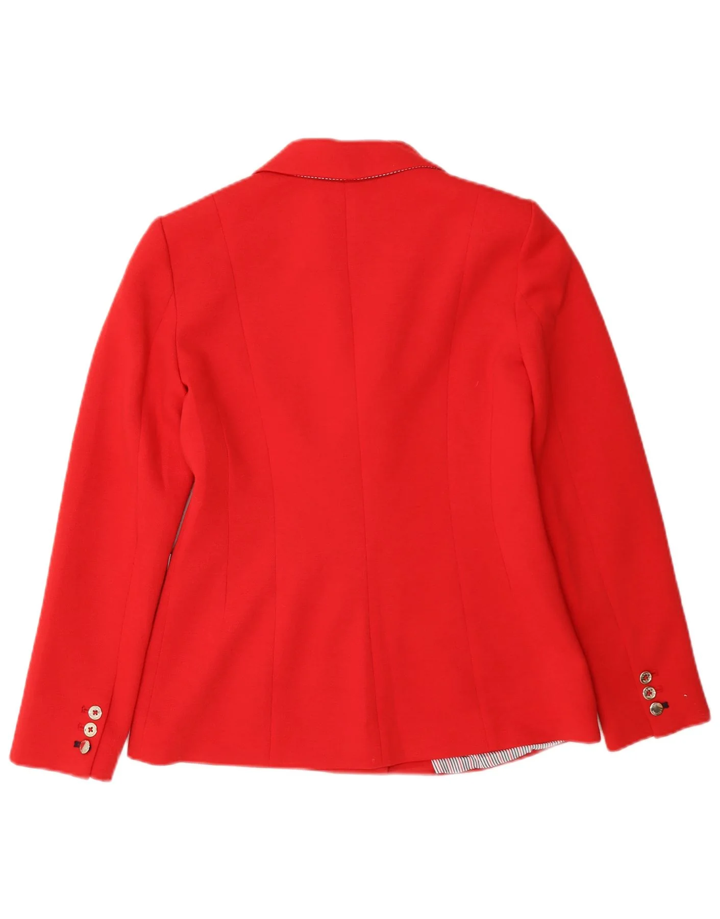 Tommy Hilfiger Womens Double Breasted Blazer Jacket US 2 XS Red Polyester - Image 2