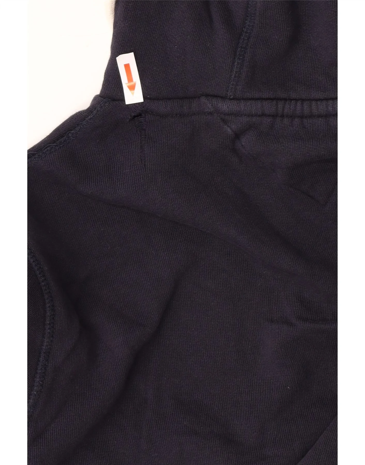 Tommy Hilfiger Womens Graphic Oversized Hoodie Jumper UK 10 Small Navy Blue - Image 3
