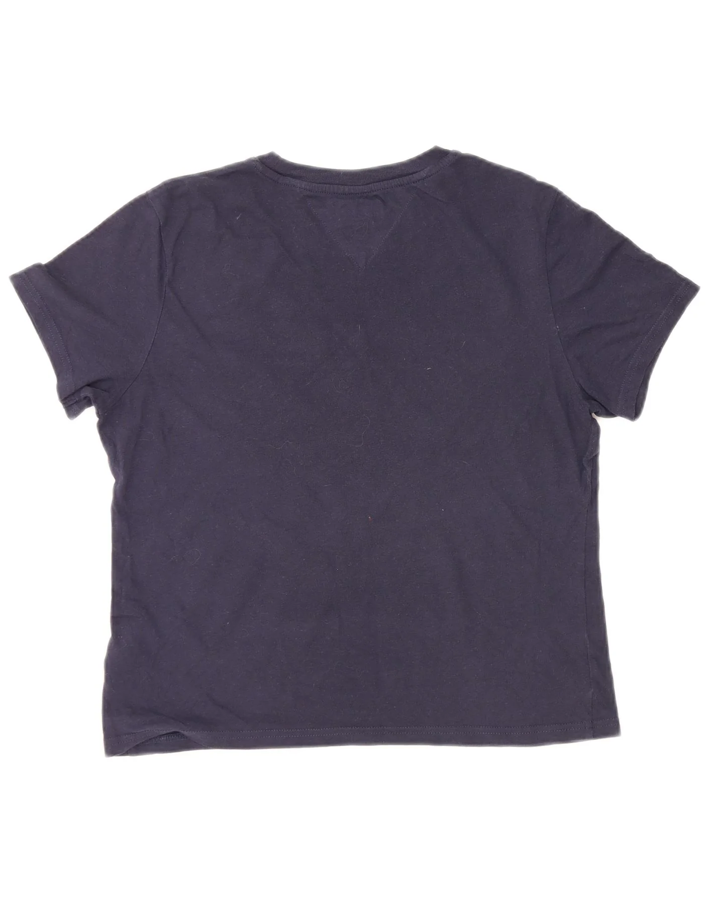 Tommy Hilfiger Womens Graphic T-Shirt Top UK 14 Medium Navy Blue Cotton - Image 2