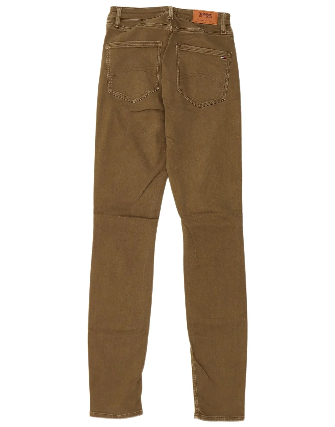 Tommy Hilfiger Womens High Rise Slim Jeans W27 L32 Khaki - Image 2