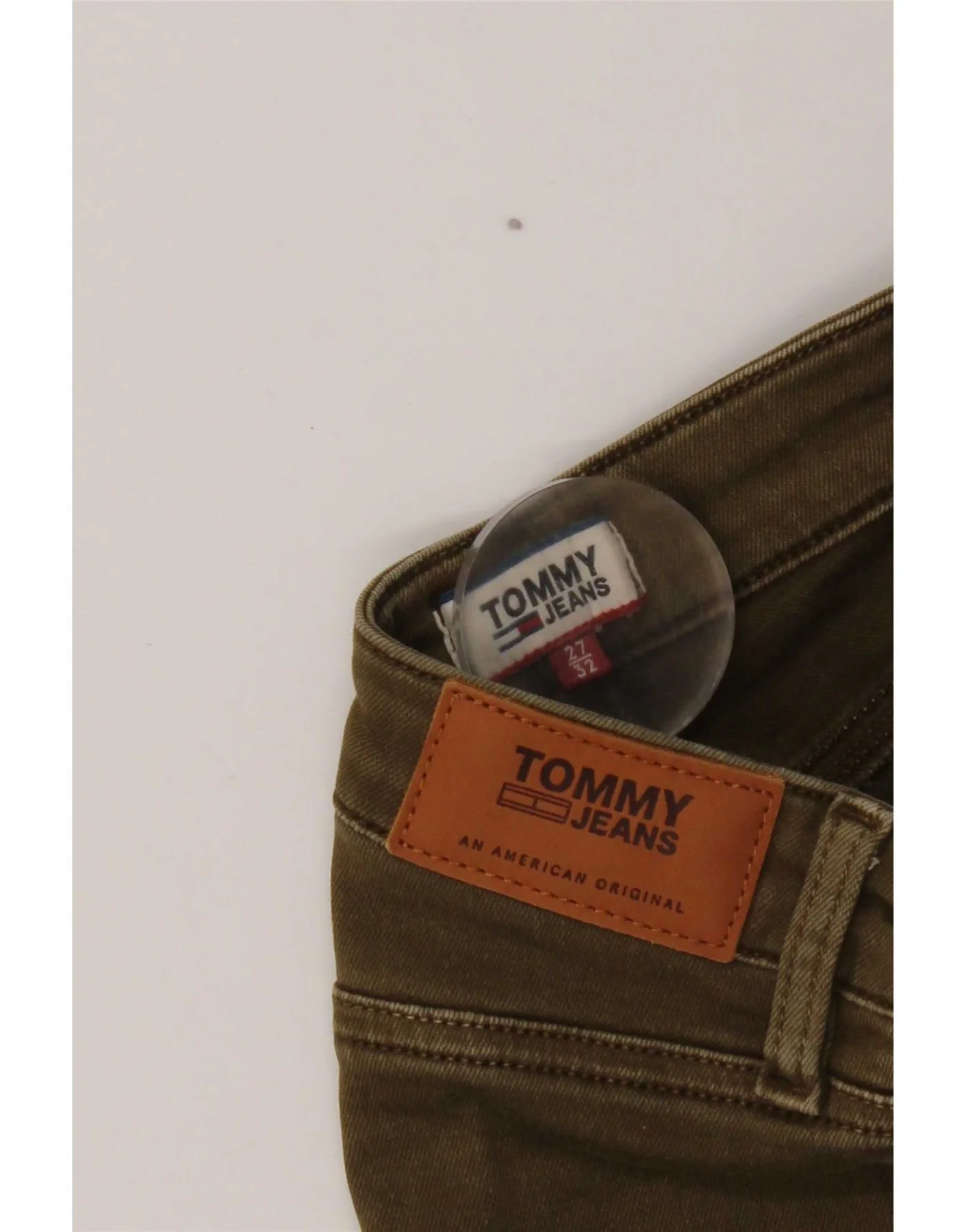 Tommy Hilfiger Womens High Rise Slim Jeans W27 L32 Khaki - Image 3