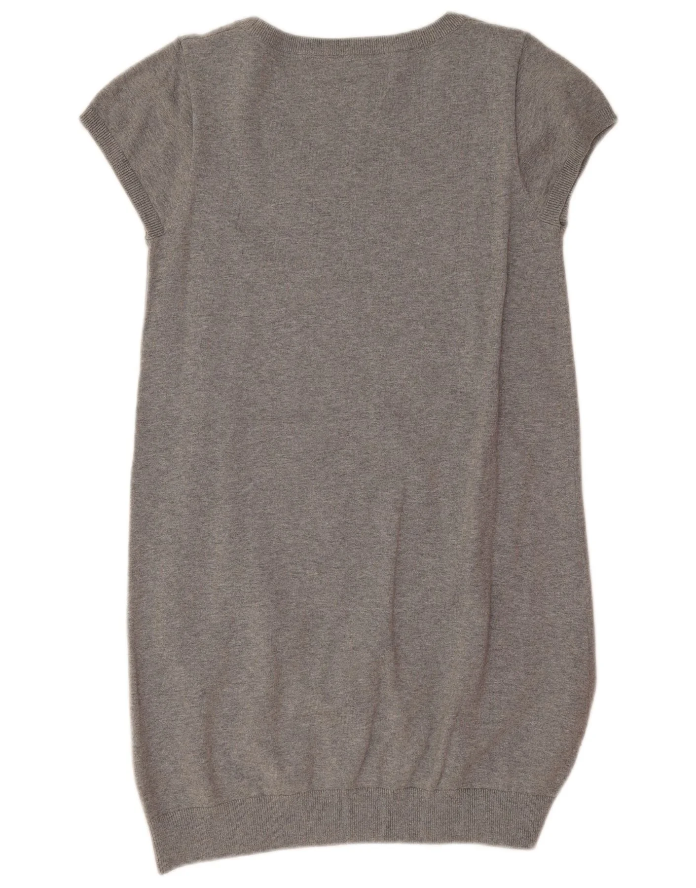 Tommy Hilfiger Womens Jumper Dress UK 14 Large Grey Cotton - Image 2
