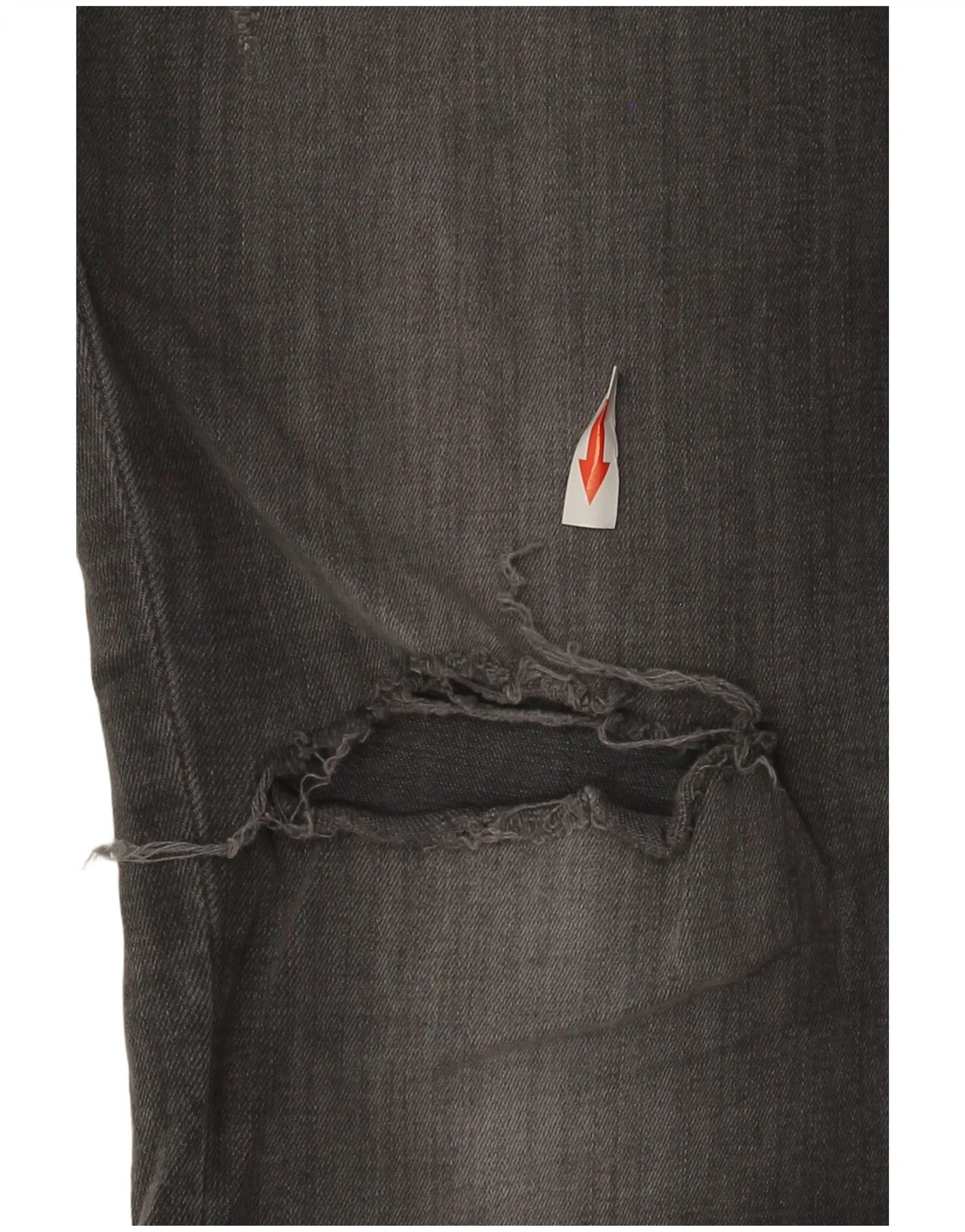 Tommy Hilfiger Womens Mid Rise Distressed Slim Jeans W31 L27 Grey Cotton - Image 3