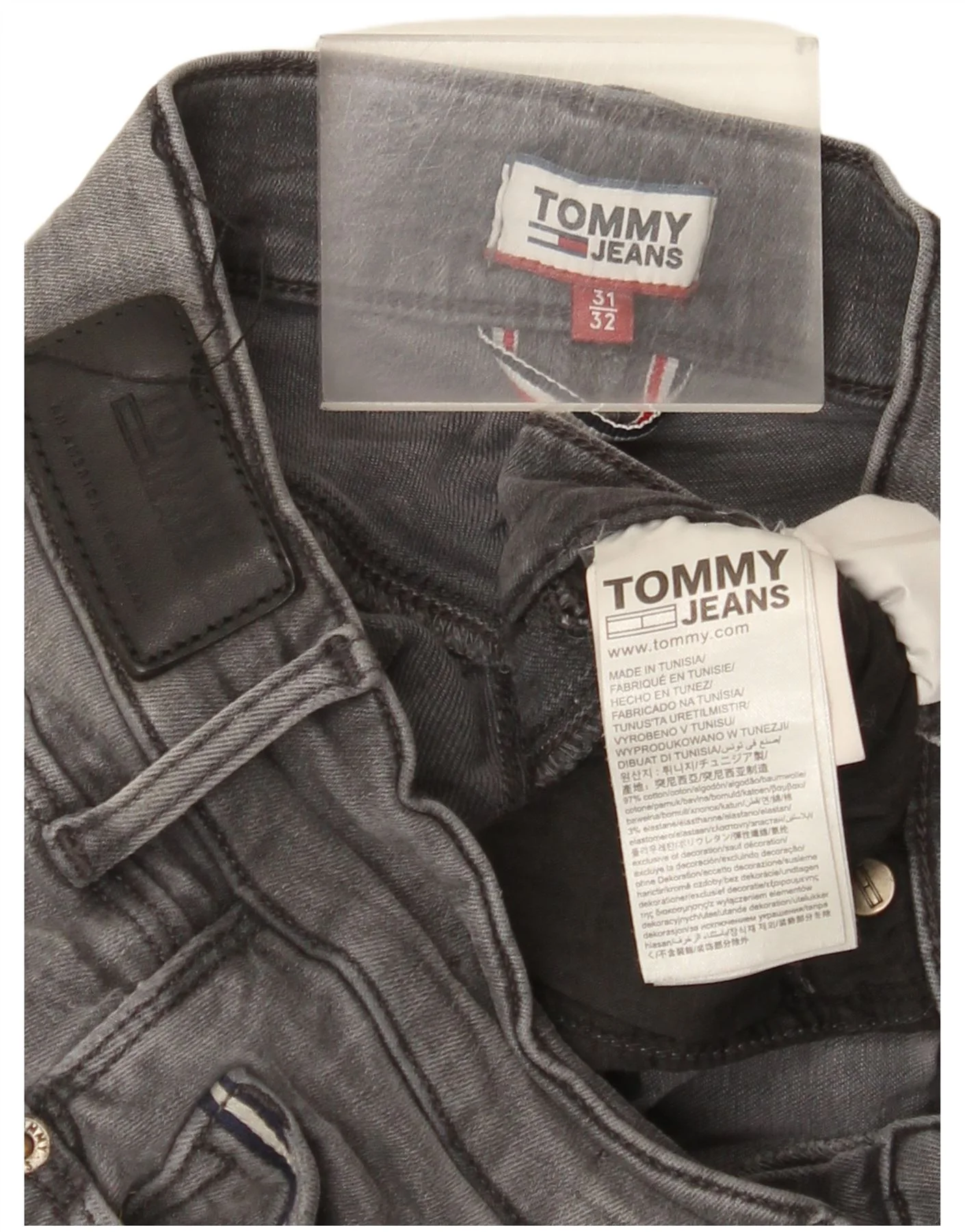 Tommy Hilfiger Womens Mid Rise Distressed Slim Jeans W31 L27 Grey Cotton - Image 4