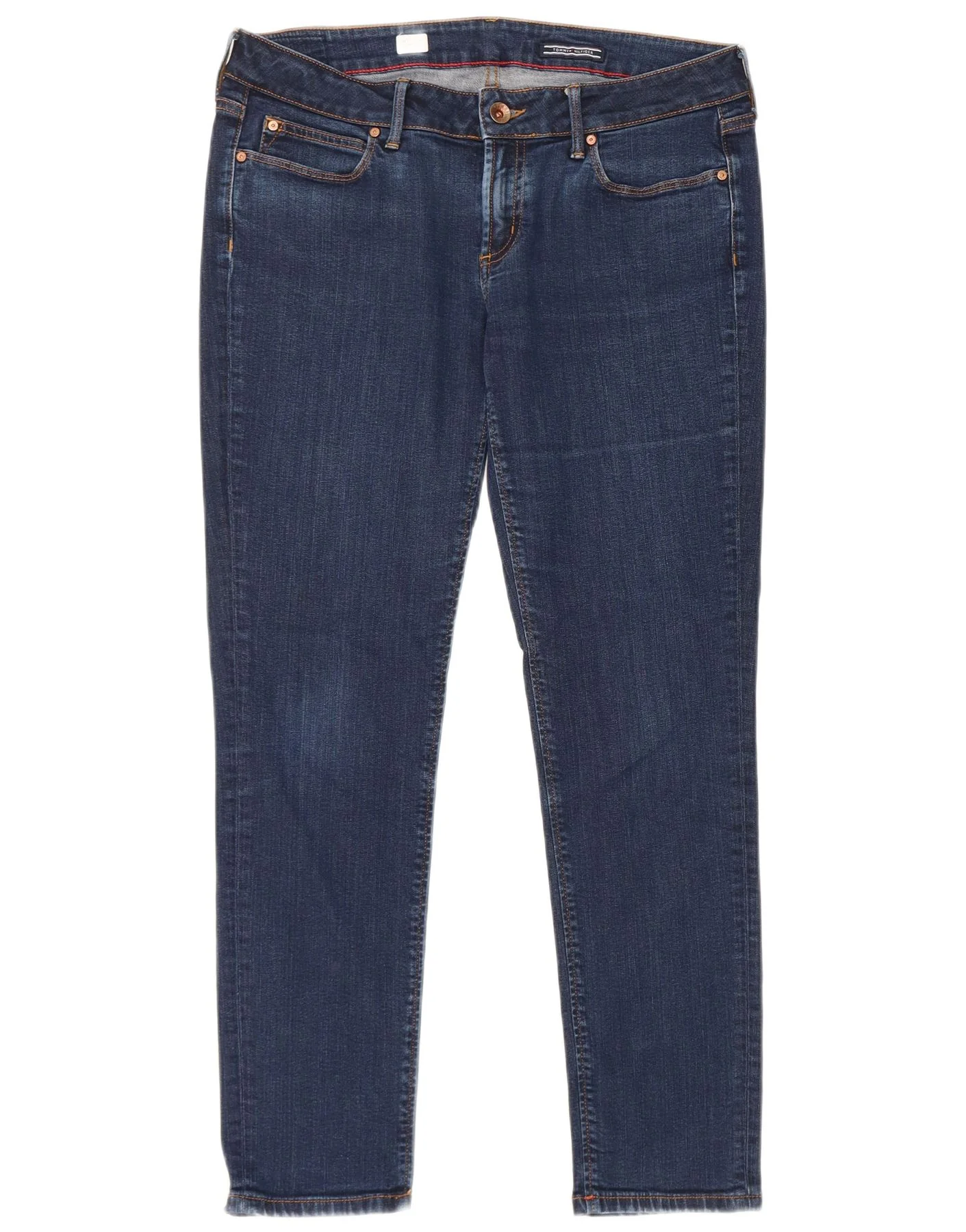Tommy Hilfiger Womens Milan Slim Jeans W32 L30 Navy Blue Cotton