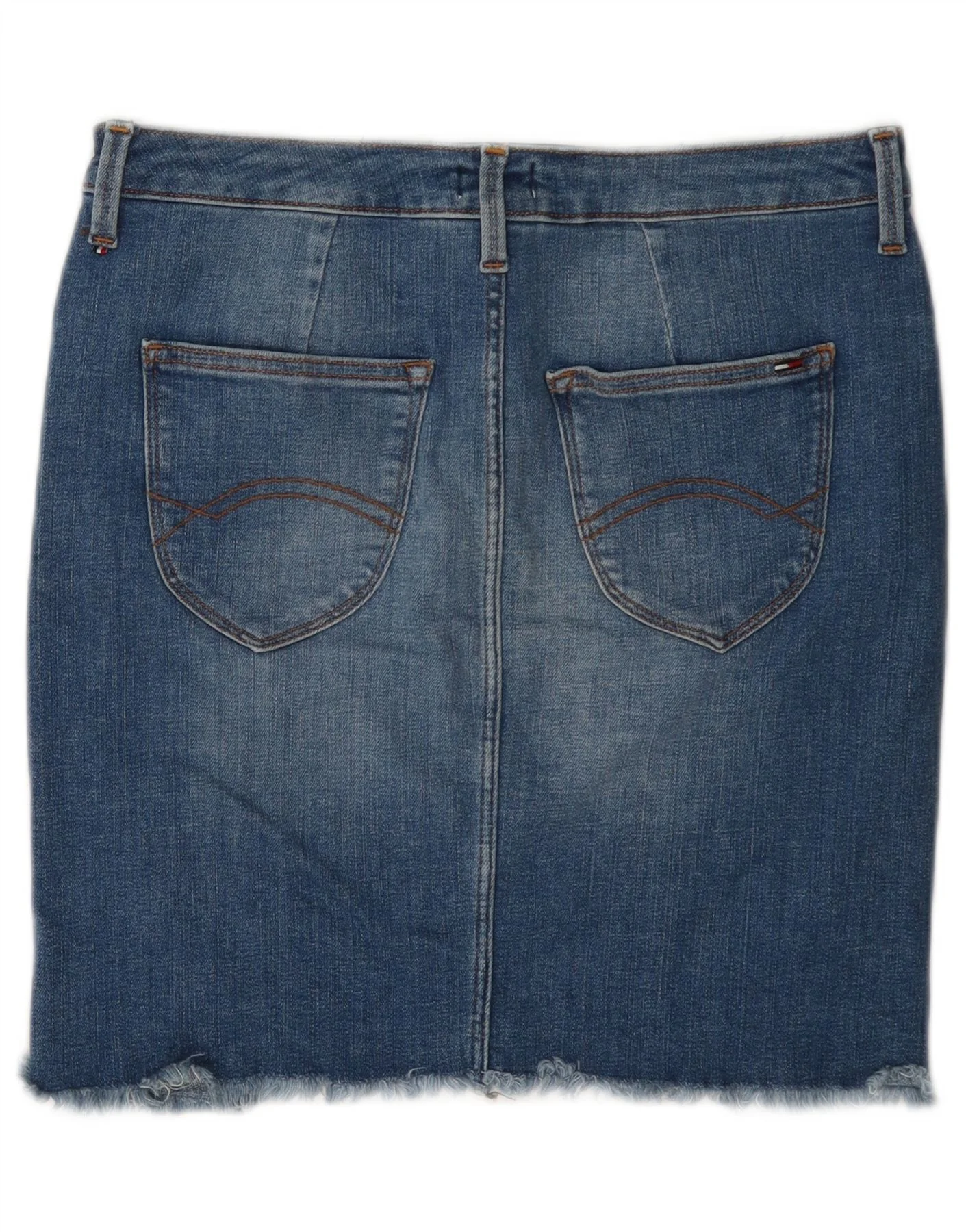 Tommy Hilfiger Womens Mini Denim Skirt Medium W28 Blue Cotton - Image 2