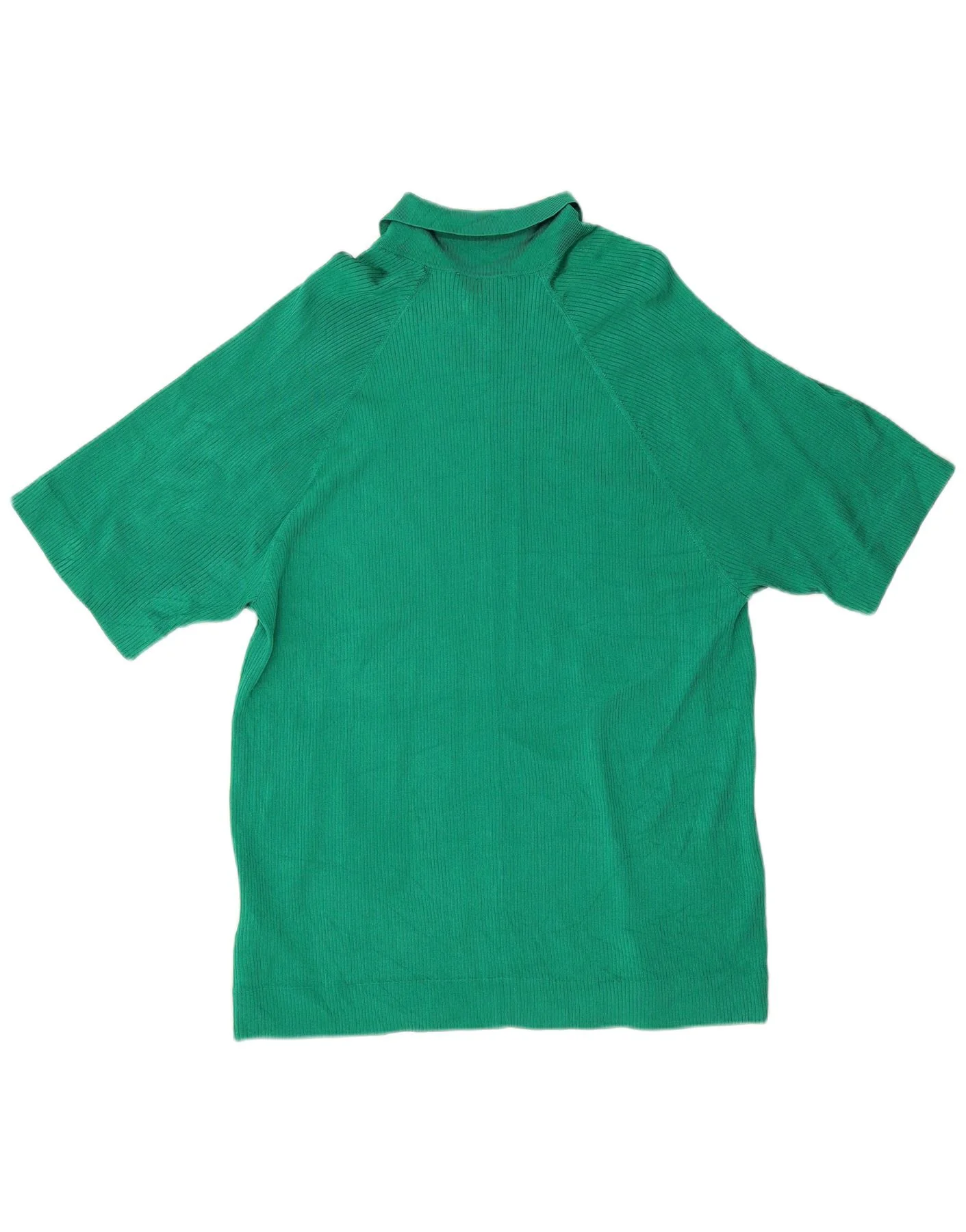 Tommy Hilfiger Womens Oversized Polo Shirt UK 16 Large Green Viscose - Image 2