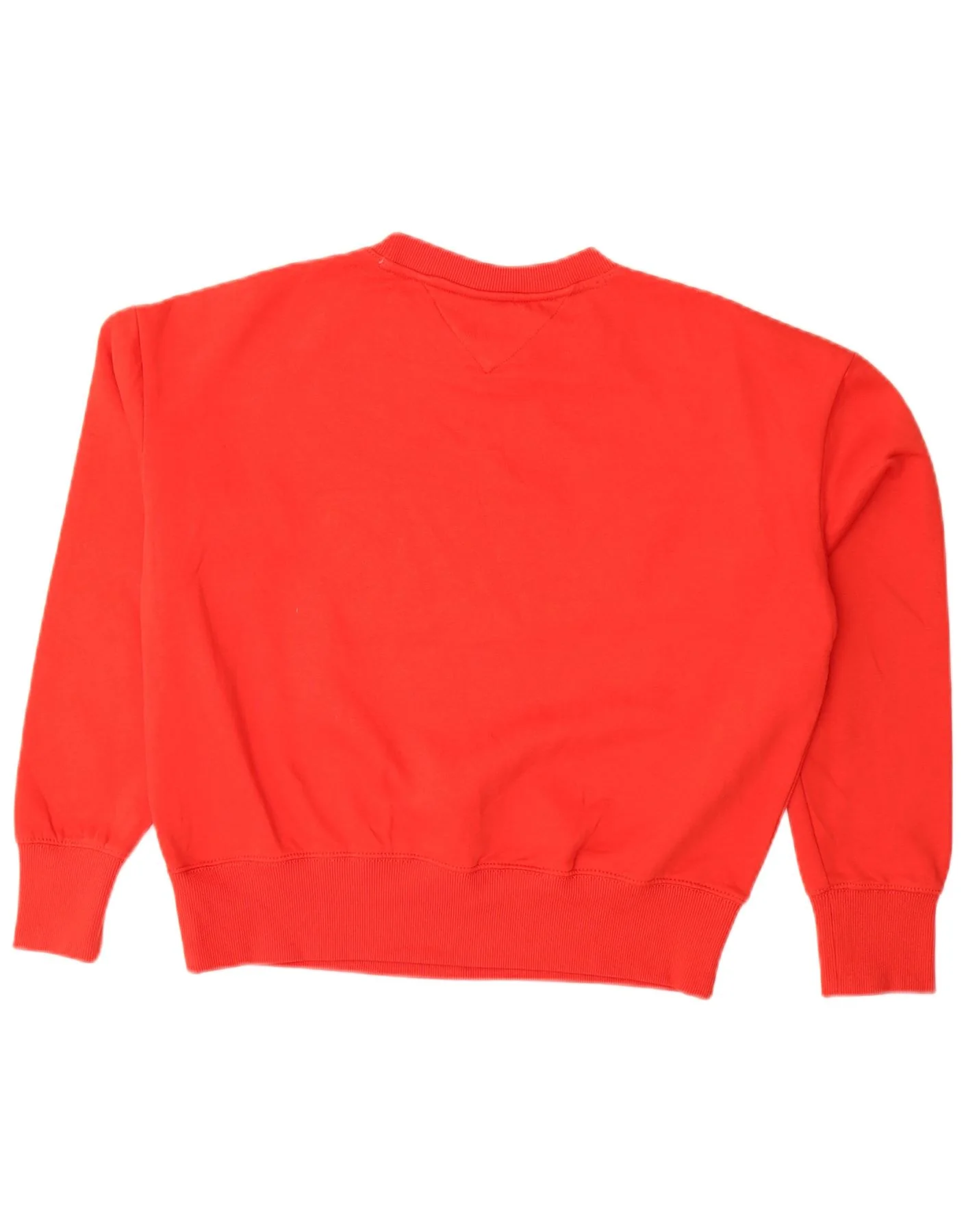 Tommy Hilfiger Womens Oversized Sweatshirt Jumper UK 10 Small Red Cotton - Image 2