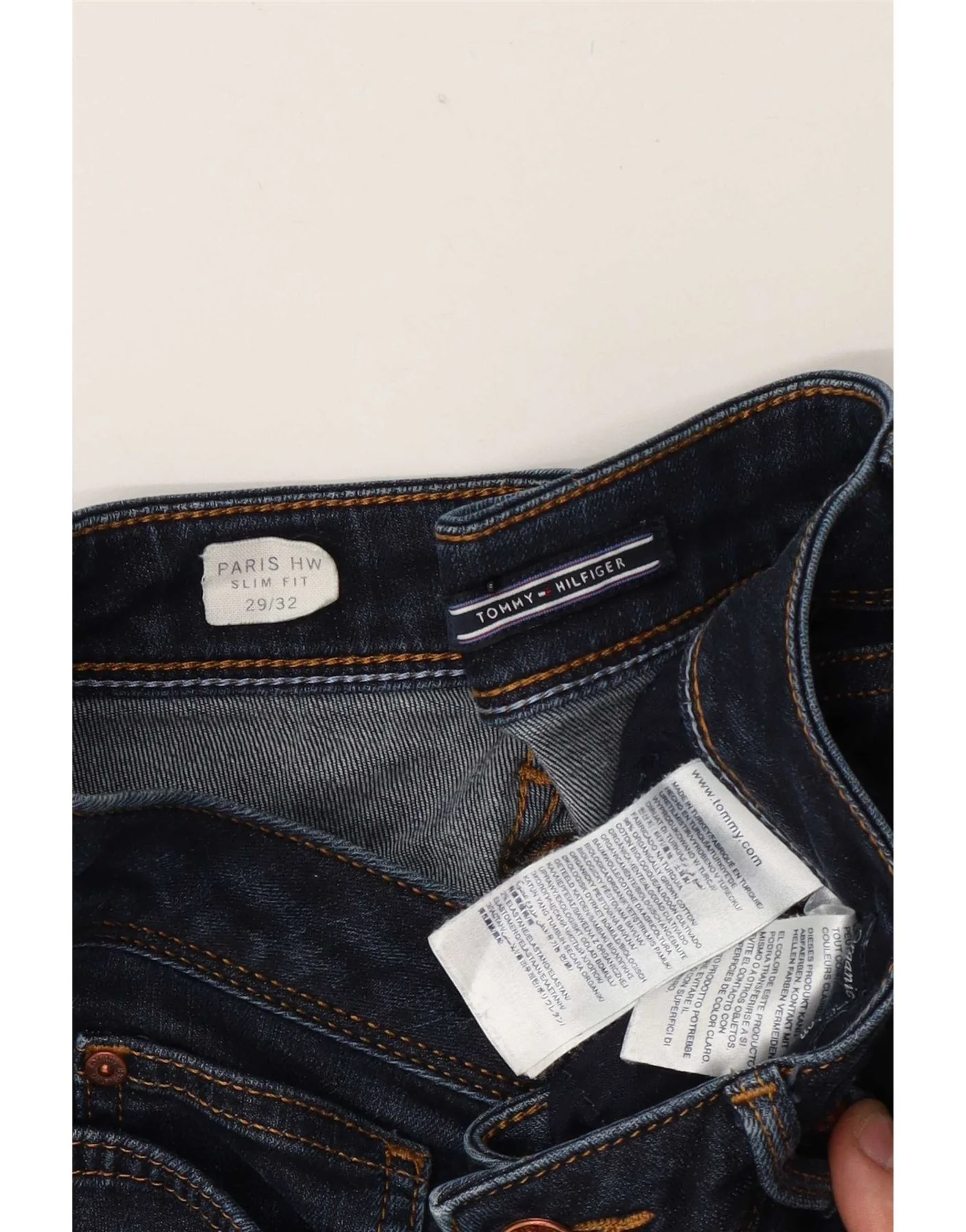 Tommy Hilfiger Womens Paris HW Slim Jeans W29 L32 Blue Cotton - Image 4