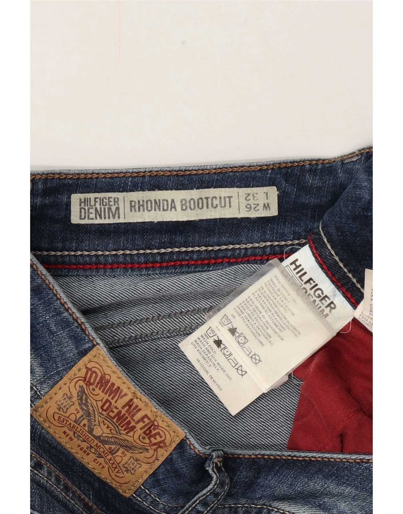 Tommy Hilfiger Womens Rhonda Bootcut Jeans W26 L32 Blue Cotton - Image 4