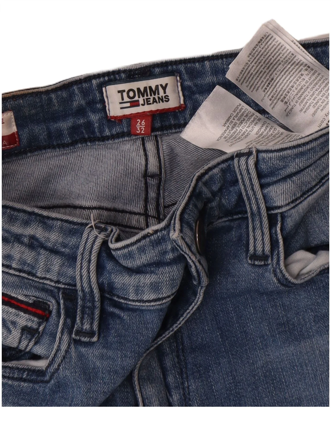 Tommy Hilfiger Womens Santana High Rise Skinny Jeans W26 L32 Blue Cotton - Image 3
