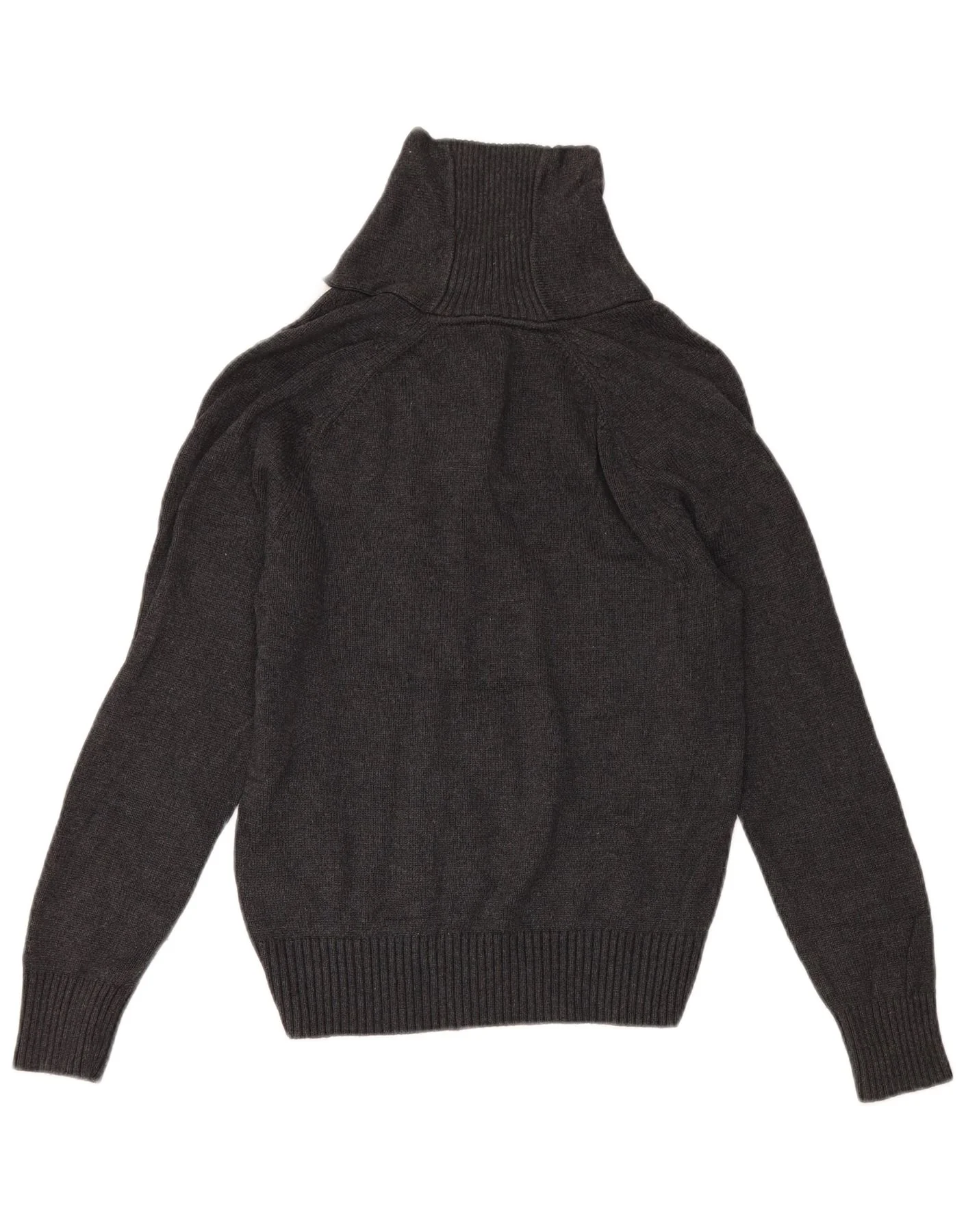 Tommy Hilfiger Womens Shawl Neck Jumper Sweater UK 14 Large Grey - Image 2
