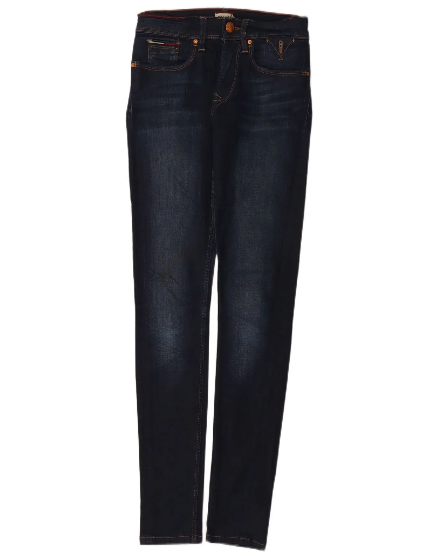 Tommy Hilfiger Womens Skinny Jeans W26 L30 Navy Blue Cotton
