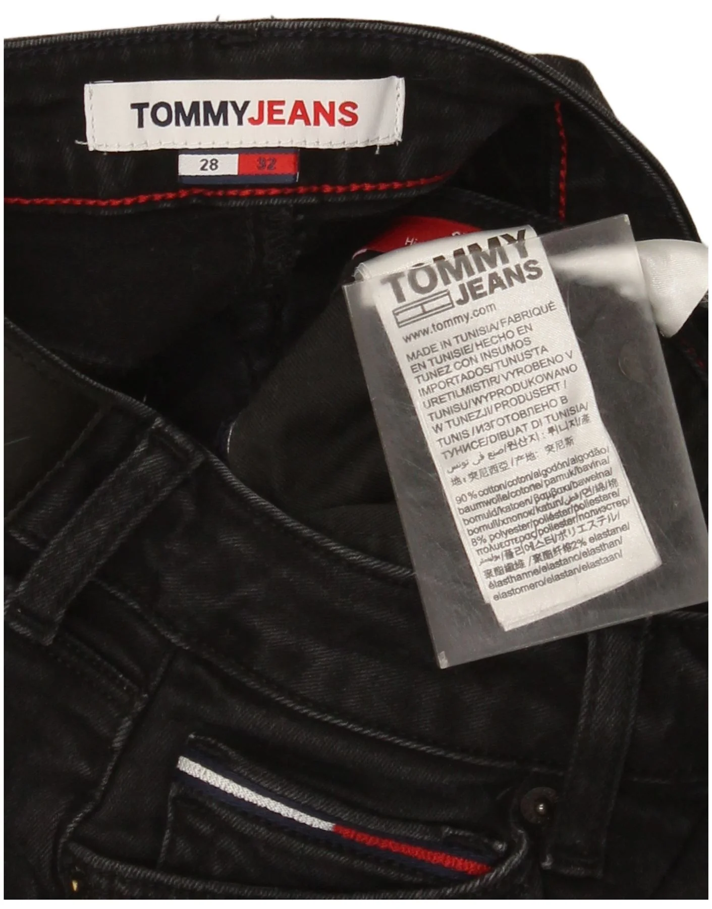Tommy Hilfiger Womens Skinny Jeans W28 L32 Black Cotton - Image 3