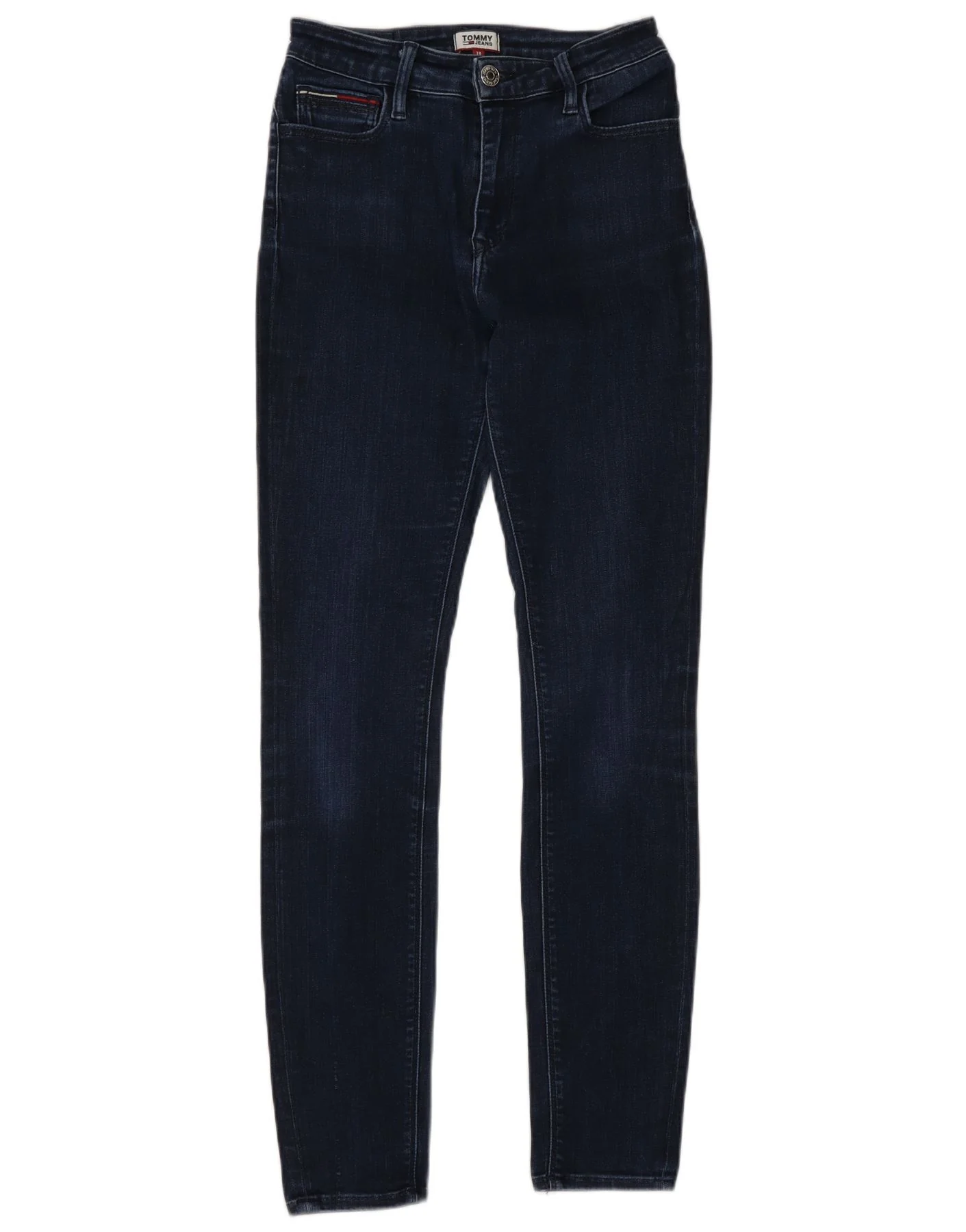 Tommy Hilfiger Womens Skinny Jeans W28 L32 Navy Blue Cotton