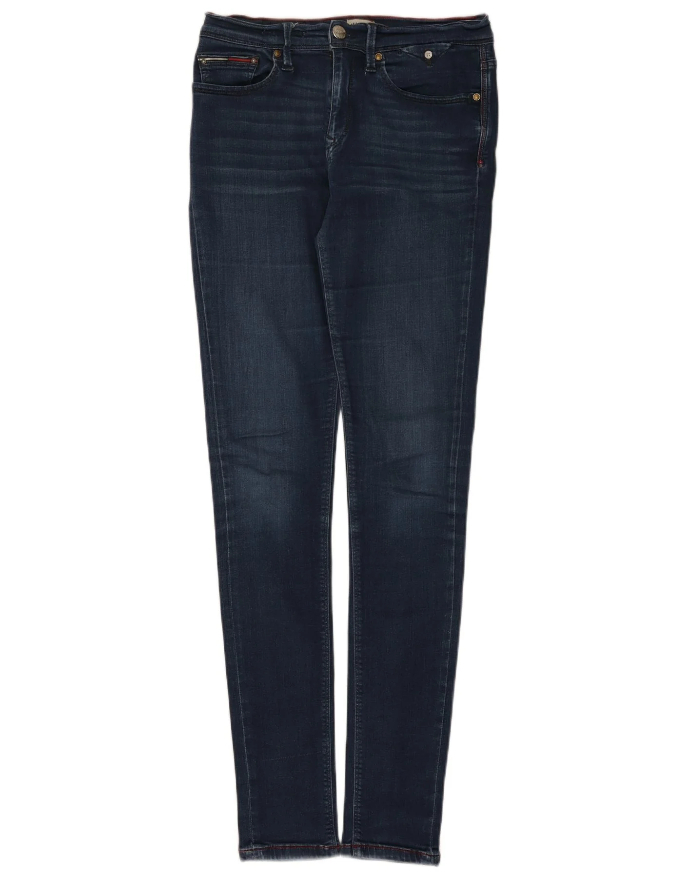 Tommy Hilfiger Womens Skinny Jeans W30 L34 Navy Blue Cotton