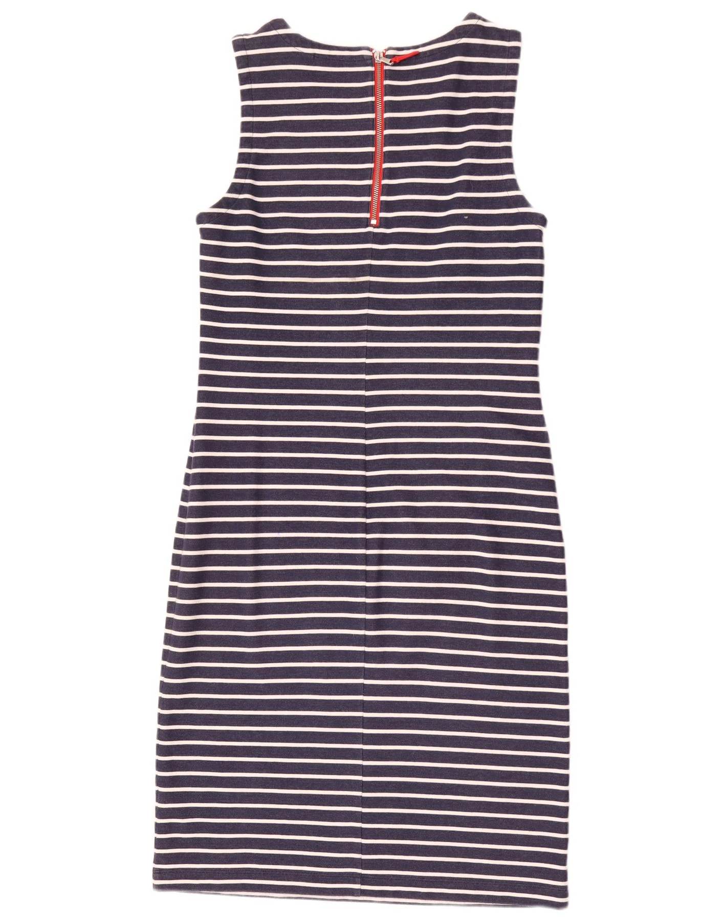 Tommy Hilfiger Womens Sleeveless Sheath Dress UK 14 Large Navy Blue Striped - Image 2
