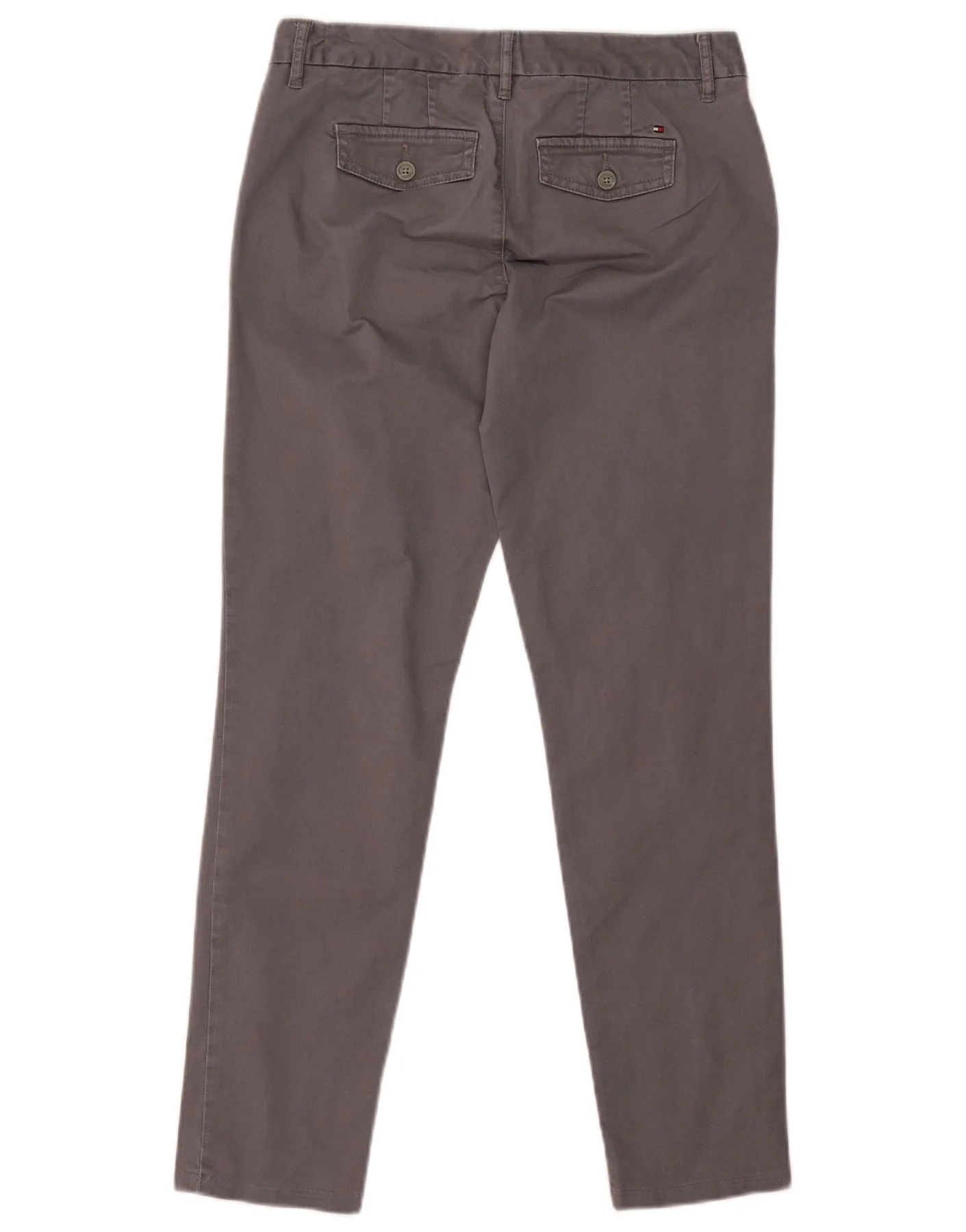 Tommy Hilfiger Womens Slim Chino Trousers US 2 XS W30 L27 Grey Cotton - Image 2