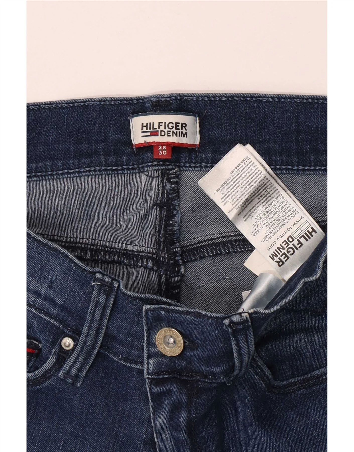 Tommy Hilfiger Womens Slim Jeans W28 L30 Blue Cotton - Image 4