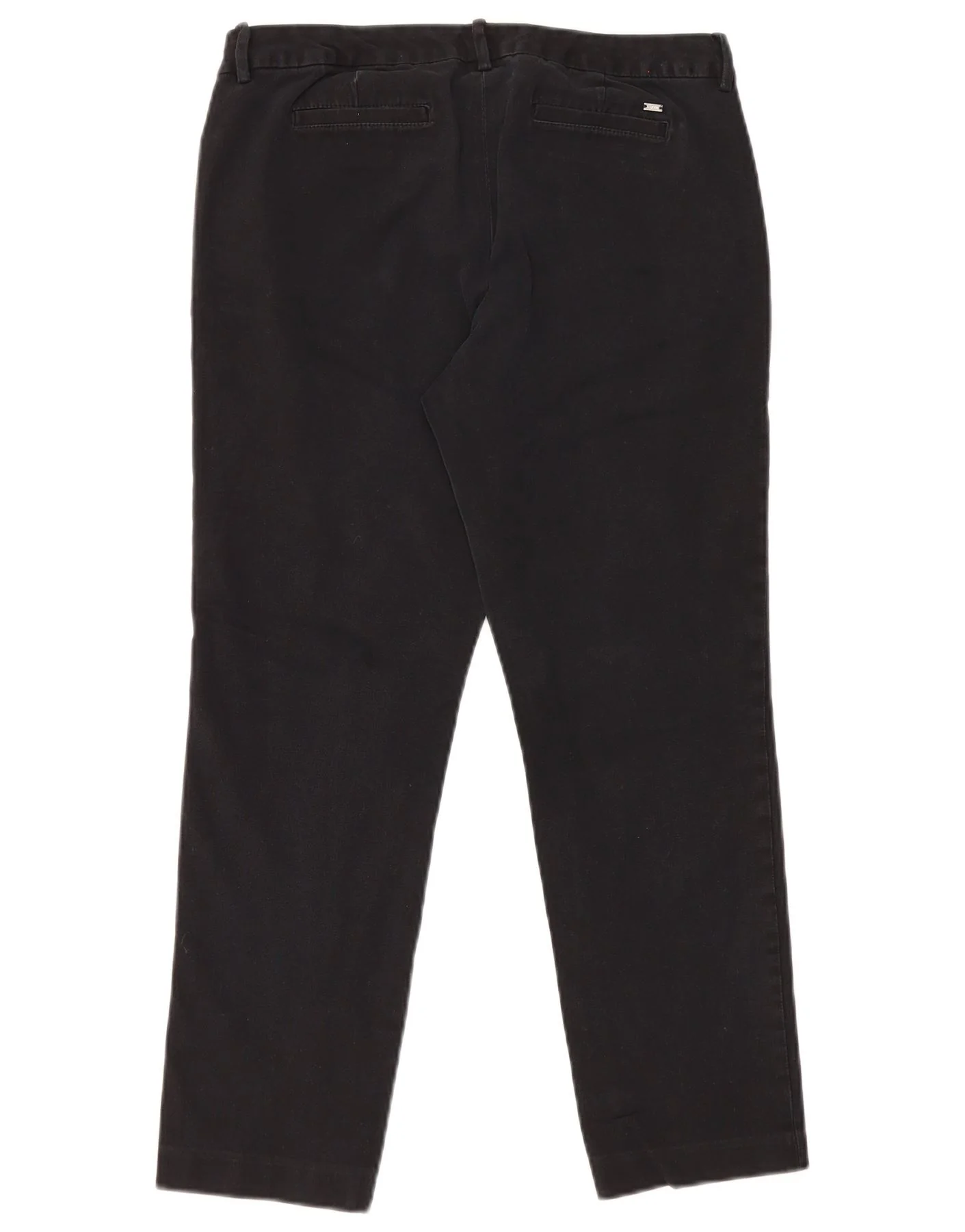 Tommy Hilfiger Womens Straight Chino Trousers US 10 Large W32 L26 Black - Image 2