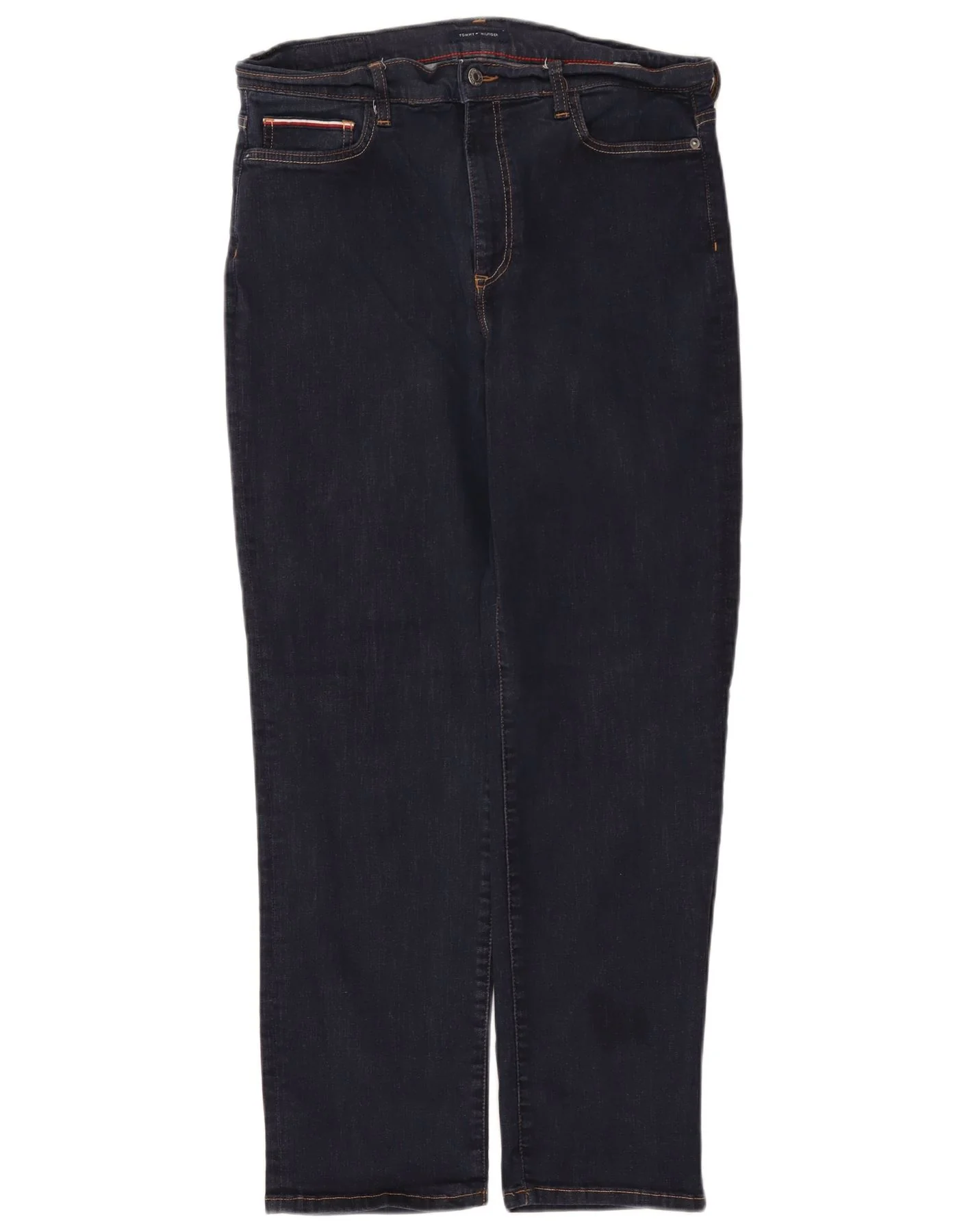 Tommy Hilfiger Womens Straight Jeans US 14 XL W34 L29 Navy Blue Cotton