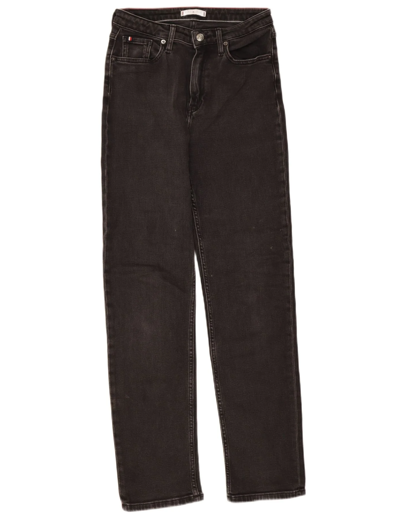 Tommy Hilfiger Womens Straight Jeans W28 L32 Black Cotton