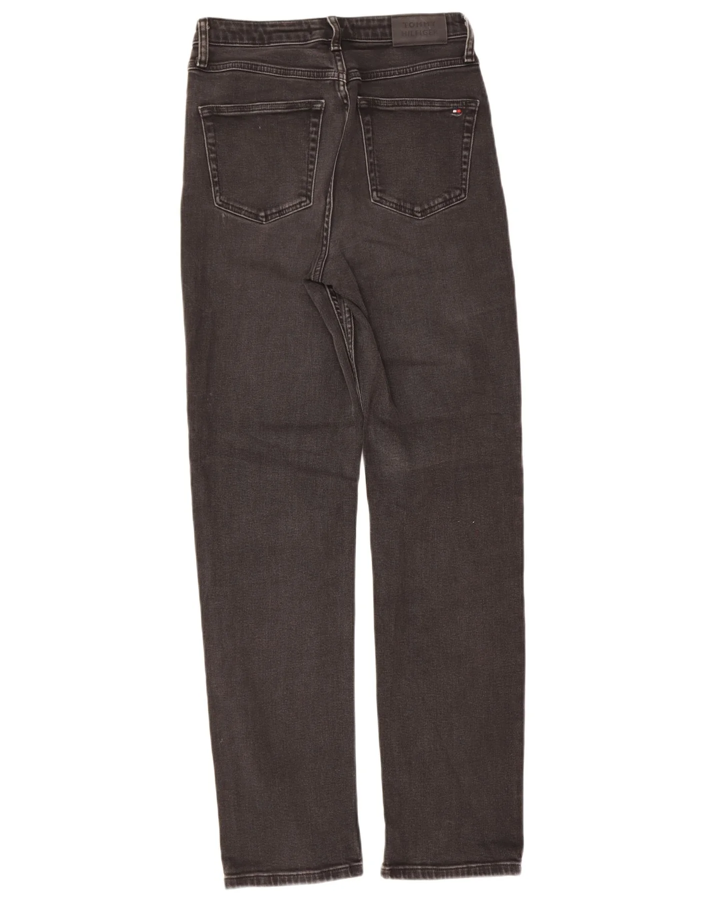 Tommy Hilfiger Womens Straight Jeans W28 L32 Black Cotton - Image 2